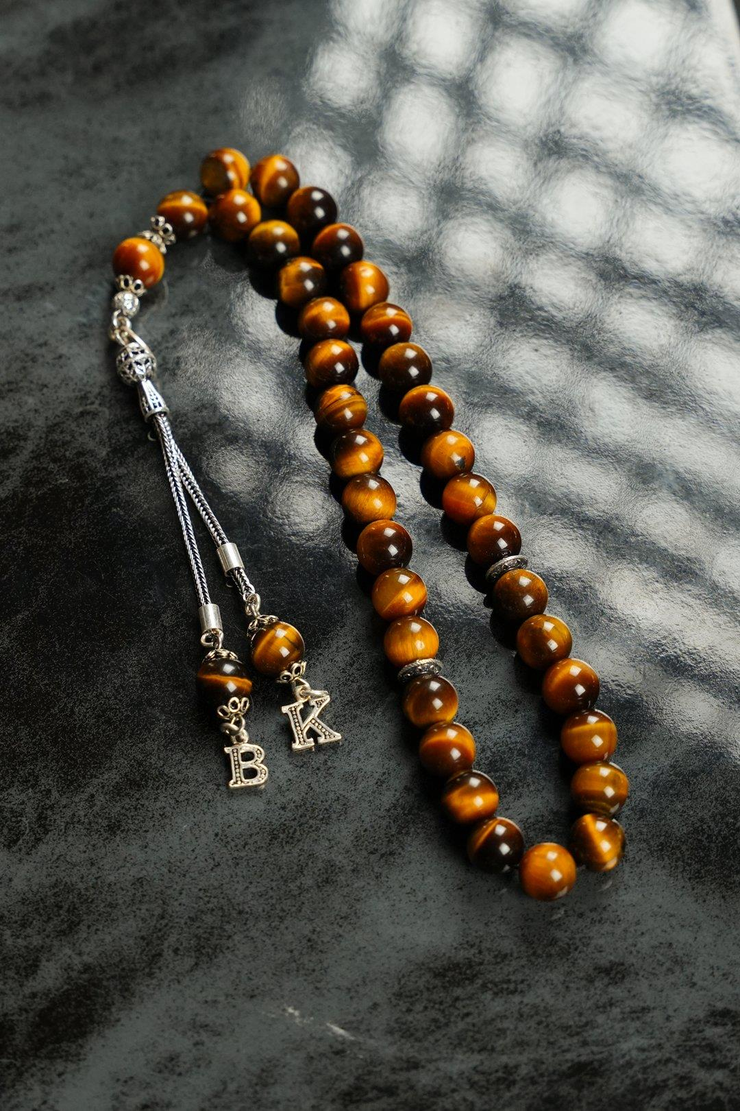 Gümüş Harf Tasarım Kaplan Gözü Tesbih