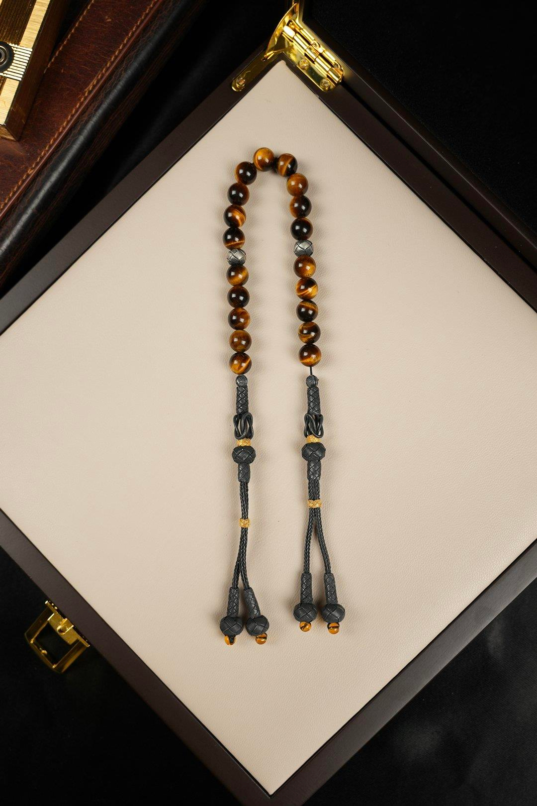 Gümüş Kazaz Tasarım Kaplan Gözü Zaza Tesbih