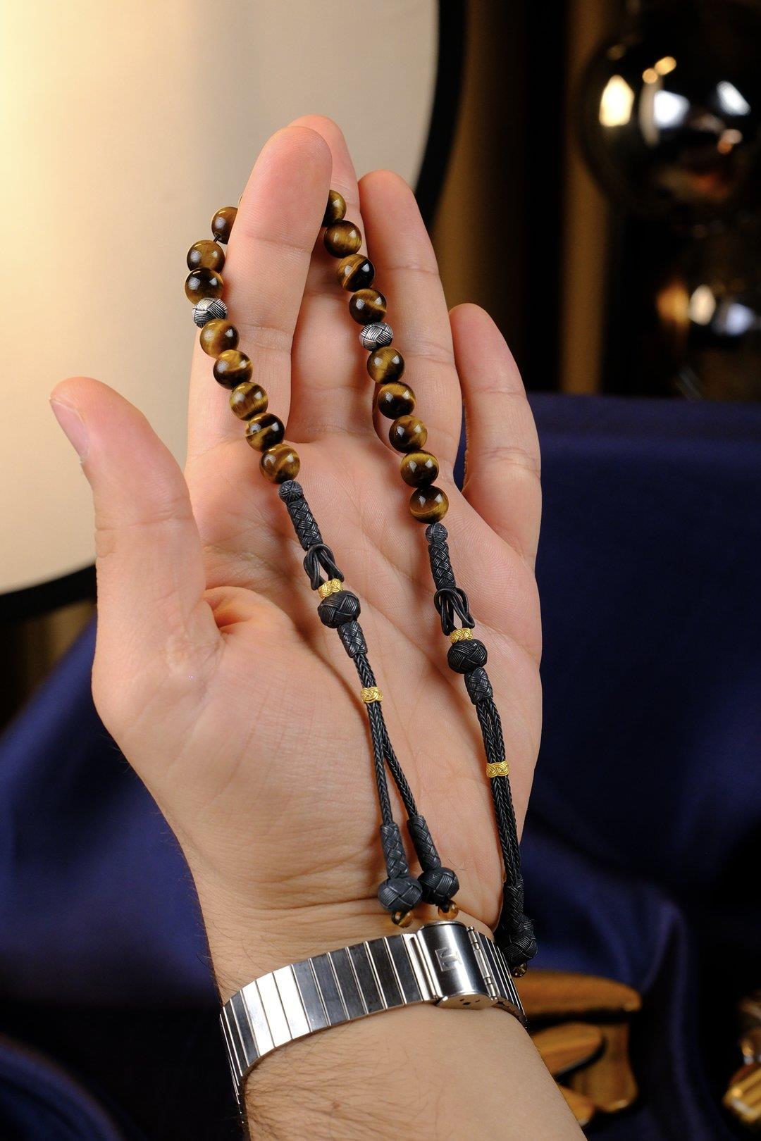 Gümüş Kazaz Tasarım Kaplan Gözü Zaza Tesbih