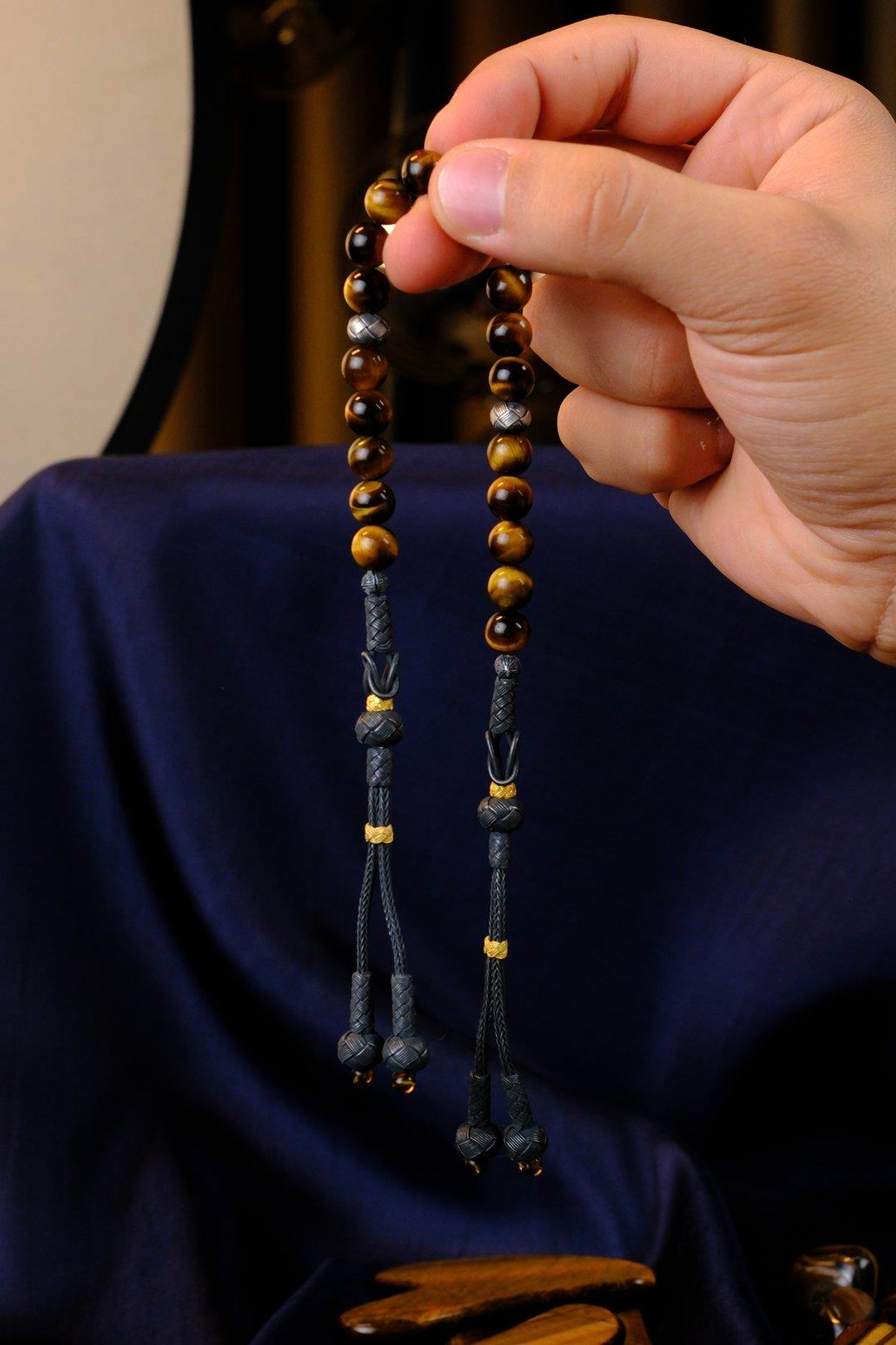 Gümüş Kazaz Tasarım Kaplan Gözü Zaza Tesbih