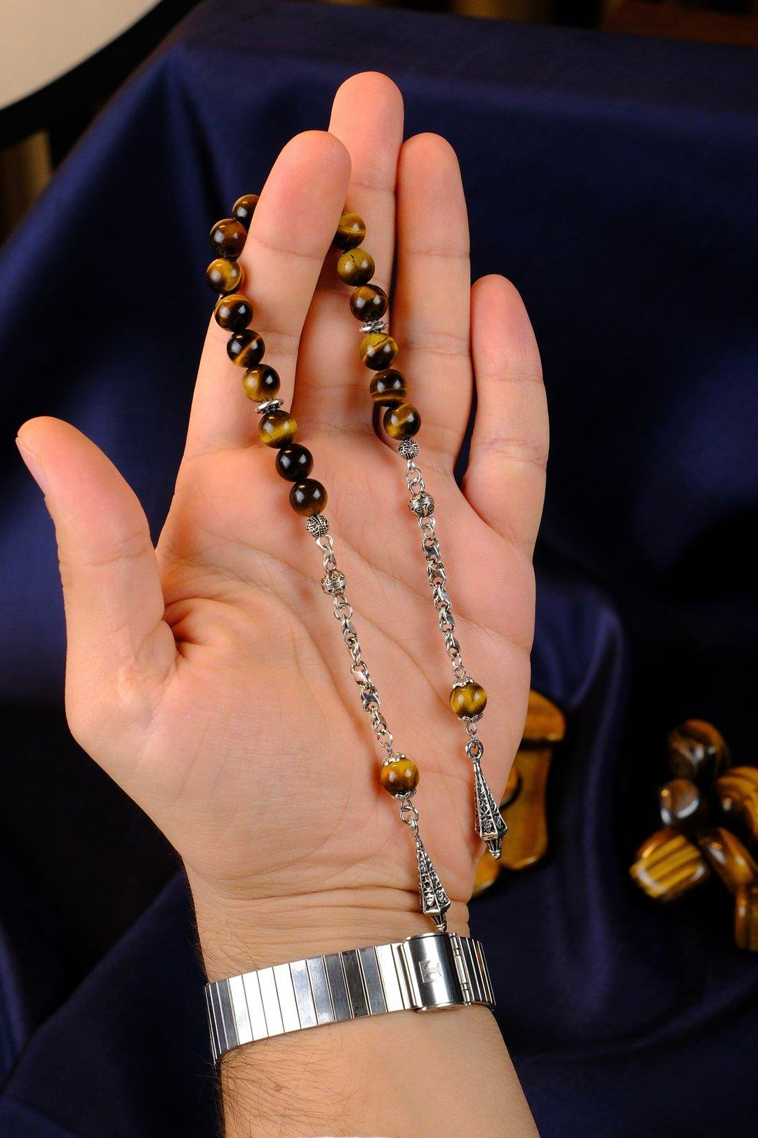 Orjinal Kaplan Gözü Metal Tasarım Zaza Tesbih