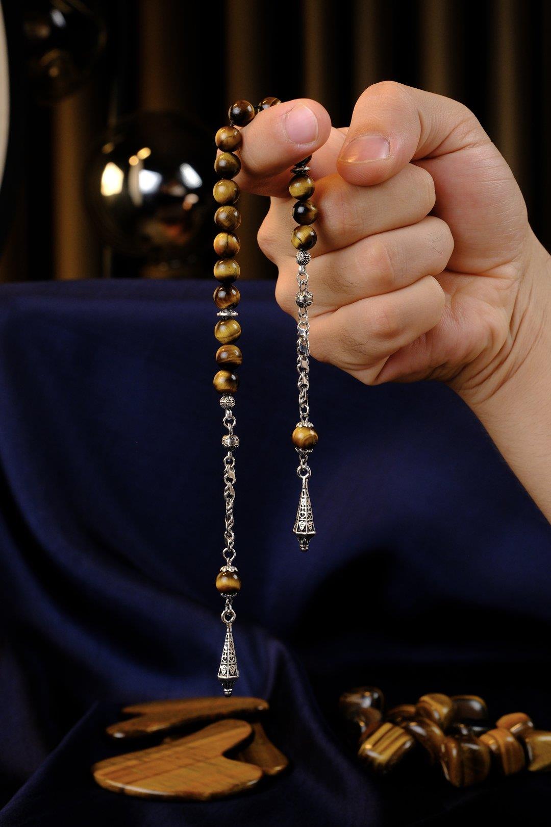 Orjinal Kaplan Gözü Metal Tasarım Zaza Tesbih