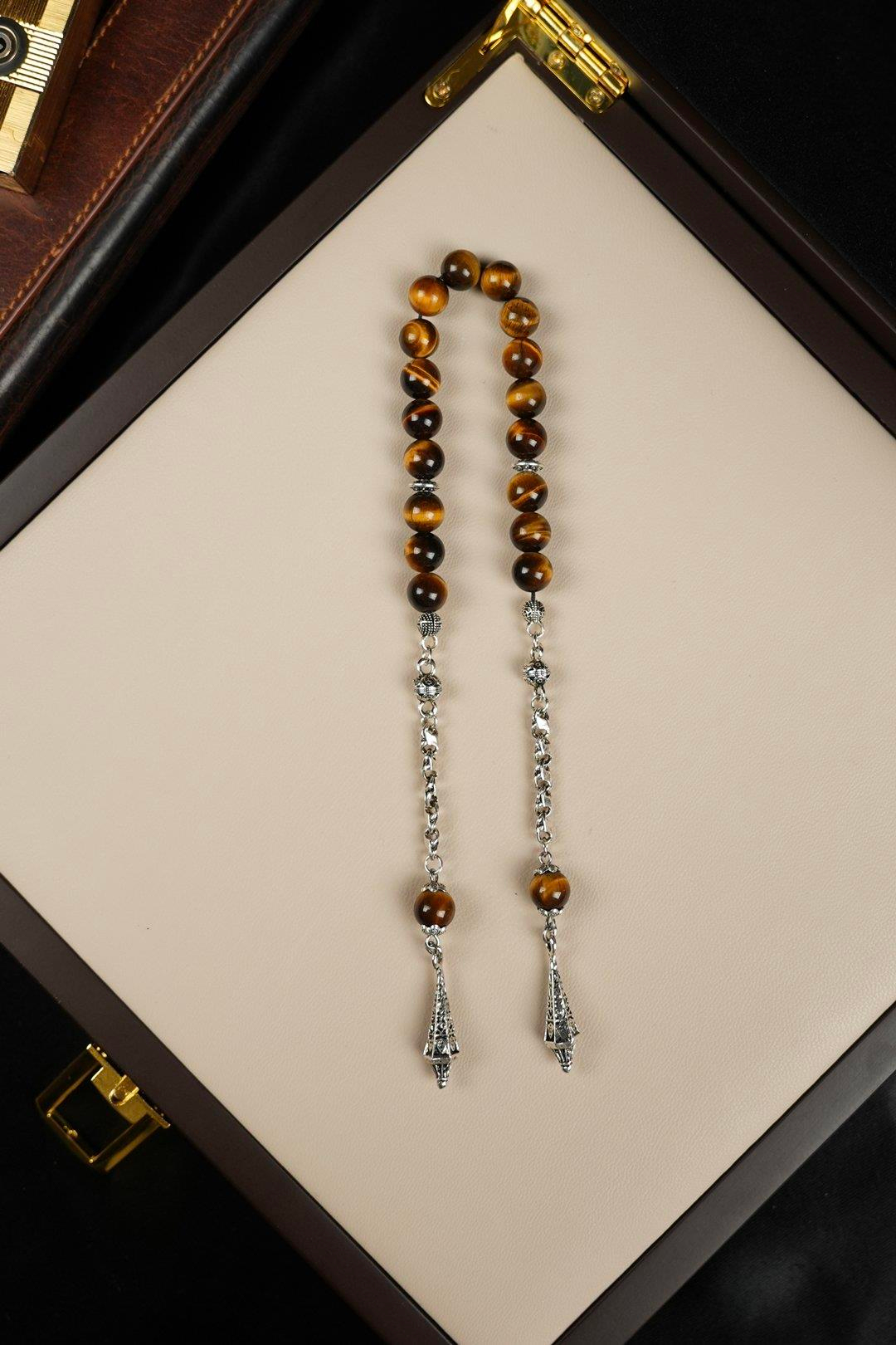 Orjinal Kaplan Gözü Metal Tasarım Zaza Tesbih