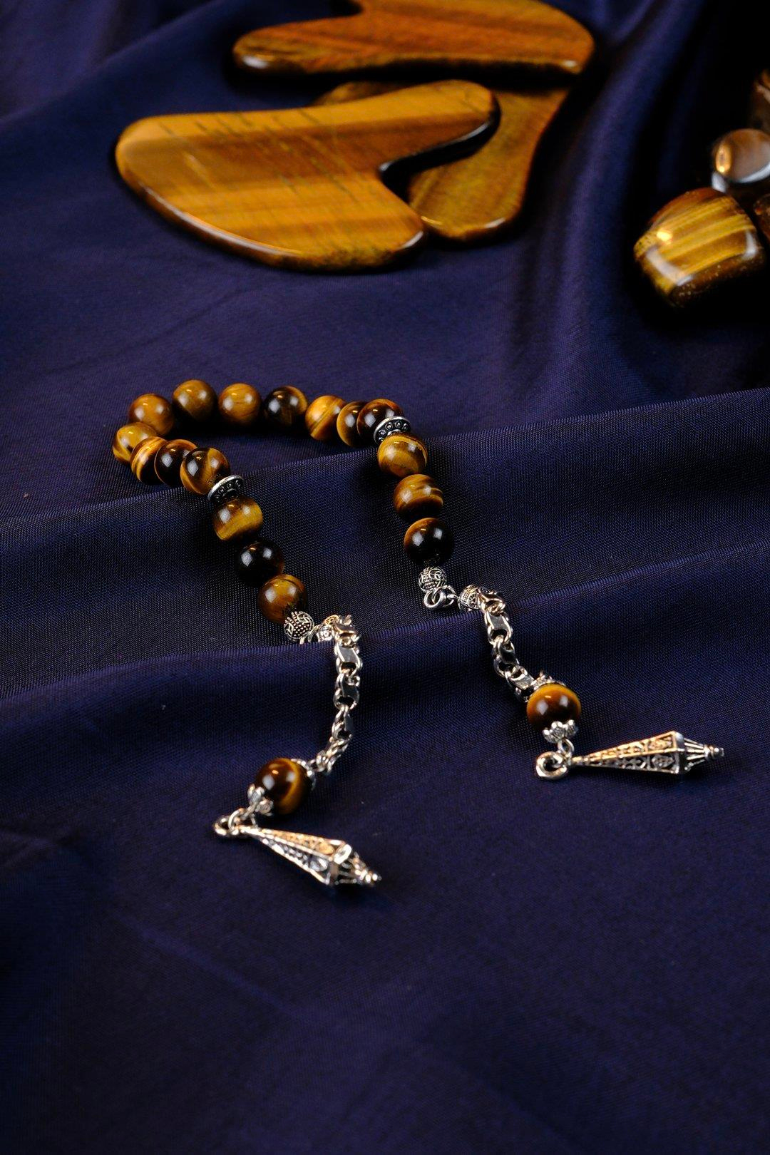 Orjinal Kaplan Gözü Metal Tasarım Zaza Tesbih