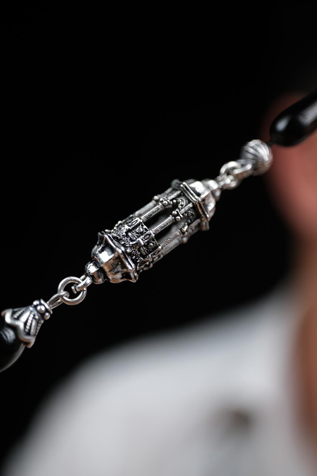 Hanedan Serisi Erzurum Oltu Taşı Tesbih  8x12 mm