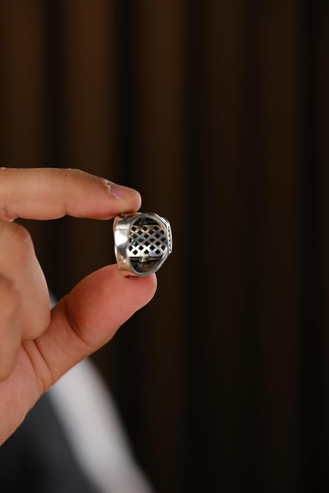 Helezon Renkli El İşçiliği 925 Ayar Gümüş Yüzük