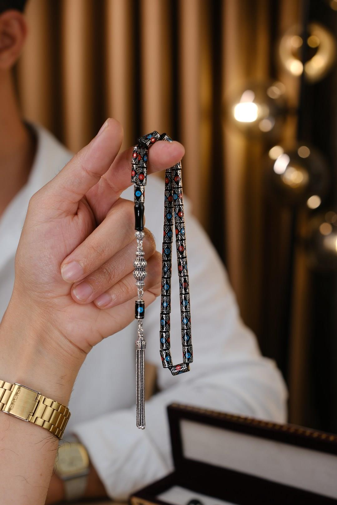 Hüseyin Altunkaynak İşçiliği Erzurum Oltu Taşı Mercan Firuze İşleme Tesbih