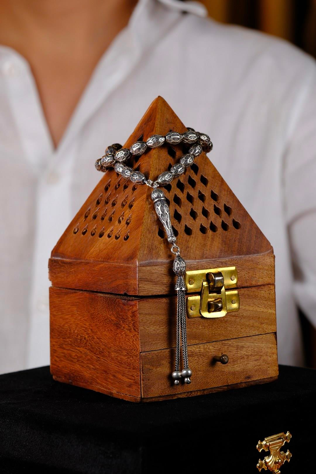 Kalemkar İşcilik  925 Ayar Full Gümüş Tasarım Tesbih