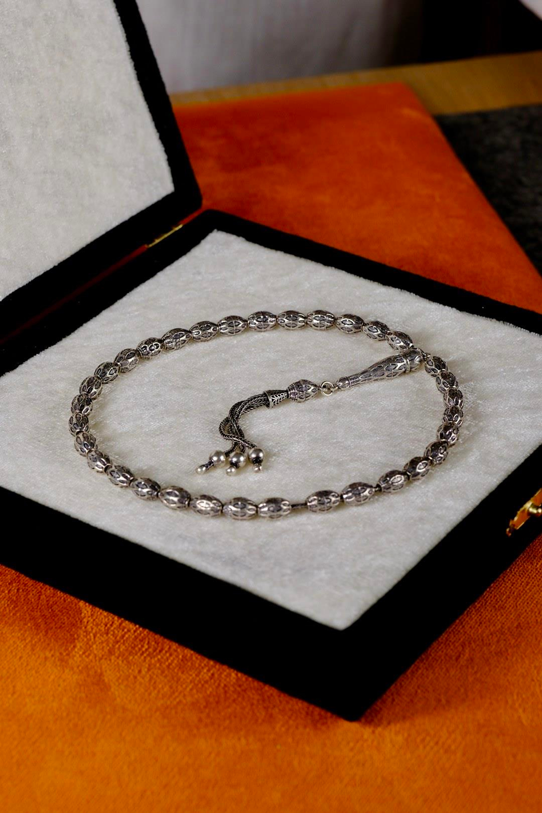 Kalemkar İşcilik  925 Ayar Full Gümüş Tasarım Tesbih