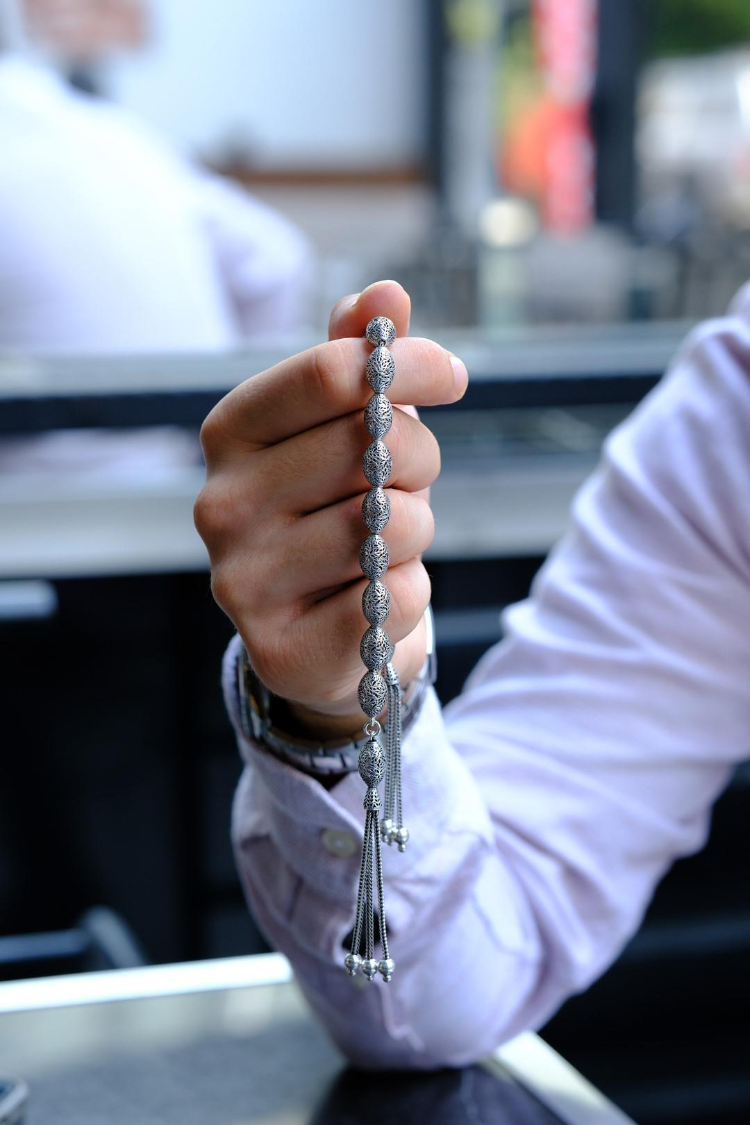 Kalemkar İşcilik 925 Ayar Gümüş Zaza  Tesbihi