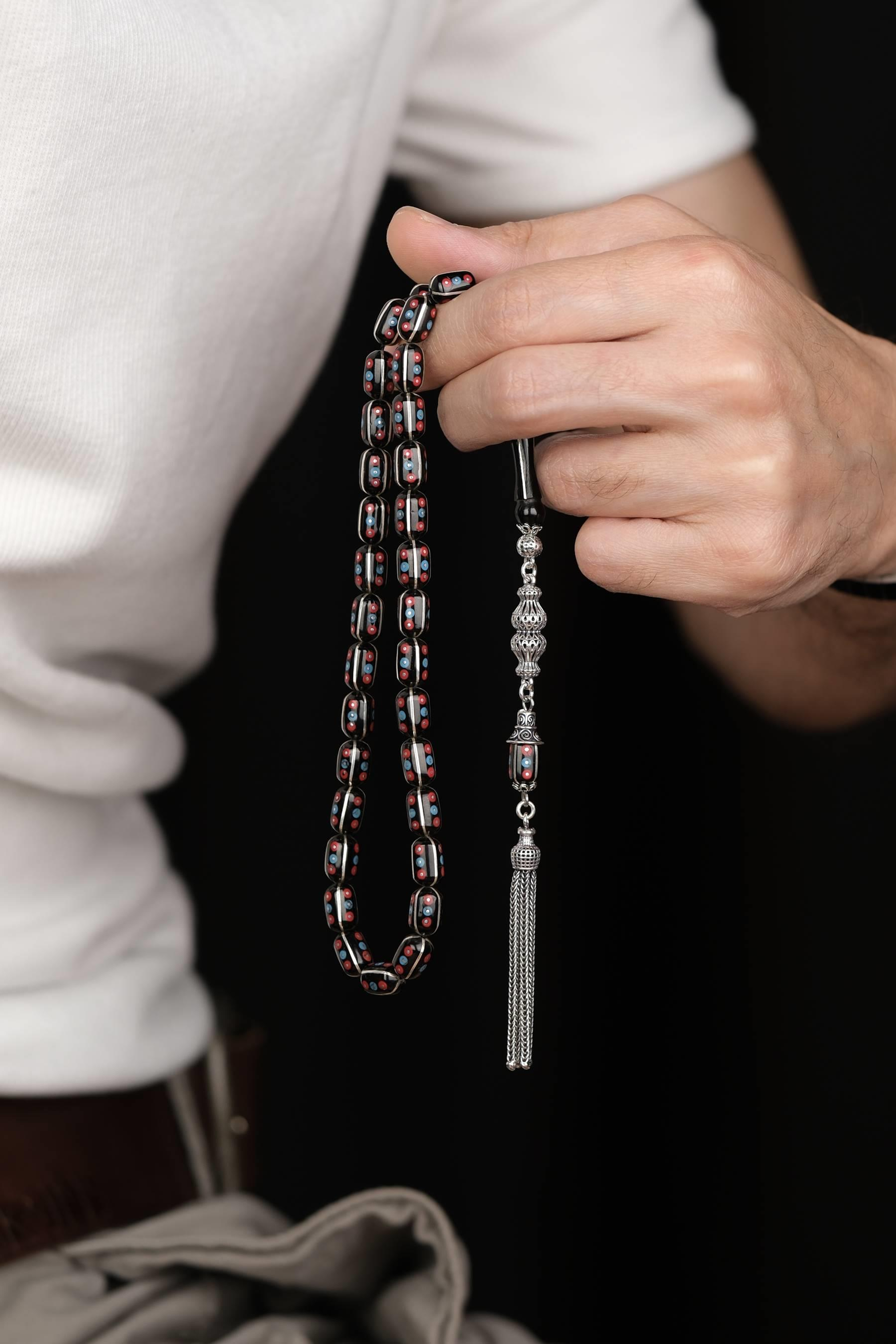 Kapsül Model Usta İşi Mercan Firuze İşleme Erzurum Oltu Tesbih