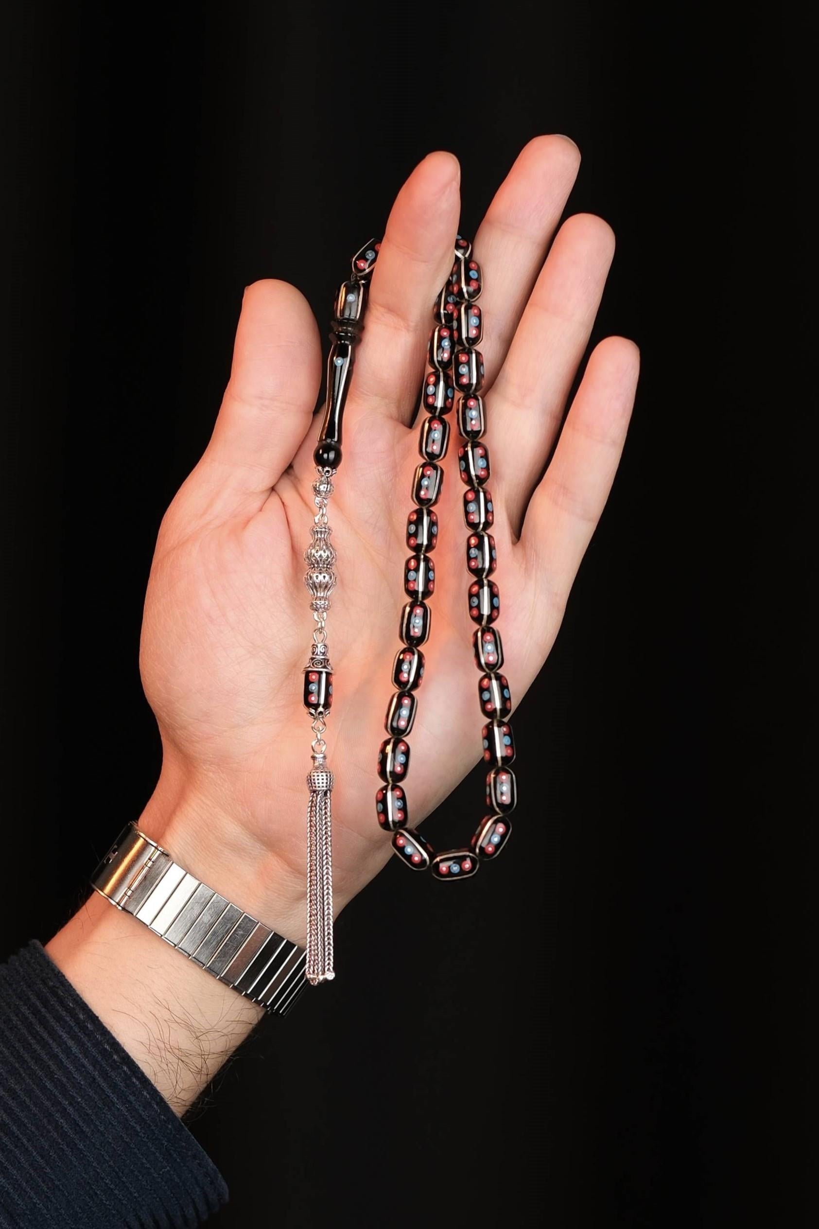 Kapsül Model Usta İşi Mercan Firuze İşleme Erzurum Oltu Tesbih