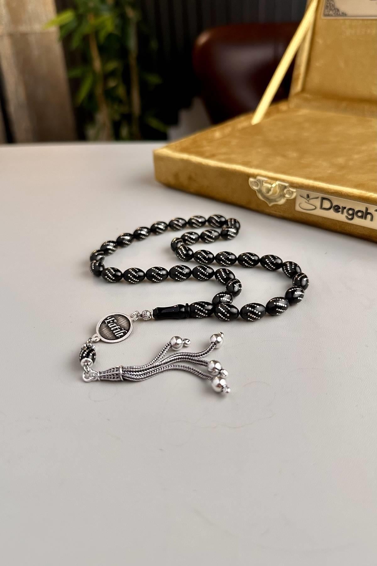 Kişiye Özel İsimli Gümüş Basic Erzurum Oltu Taşı 