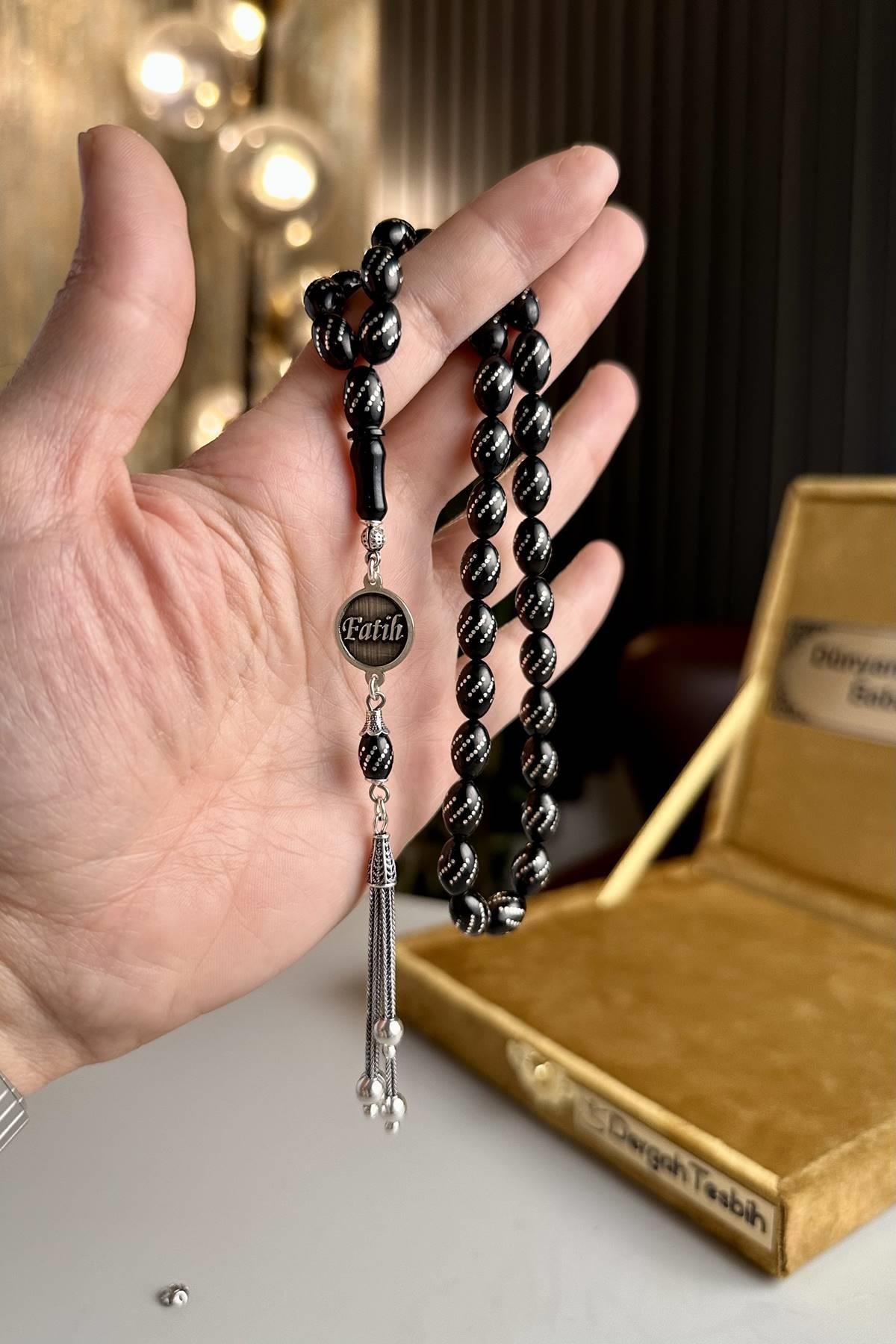 Kişiye Özel İsimli Gümüş Basic Erzurum Oltu Taşı 