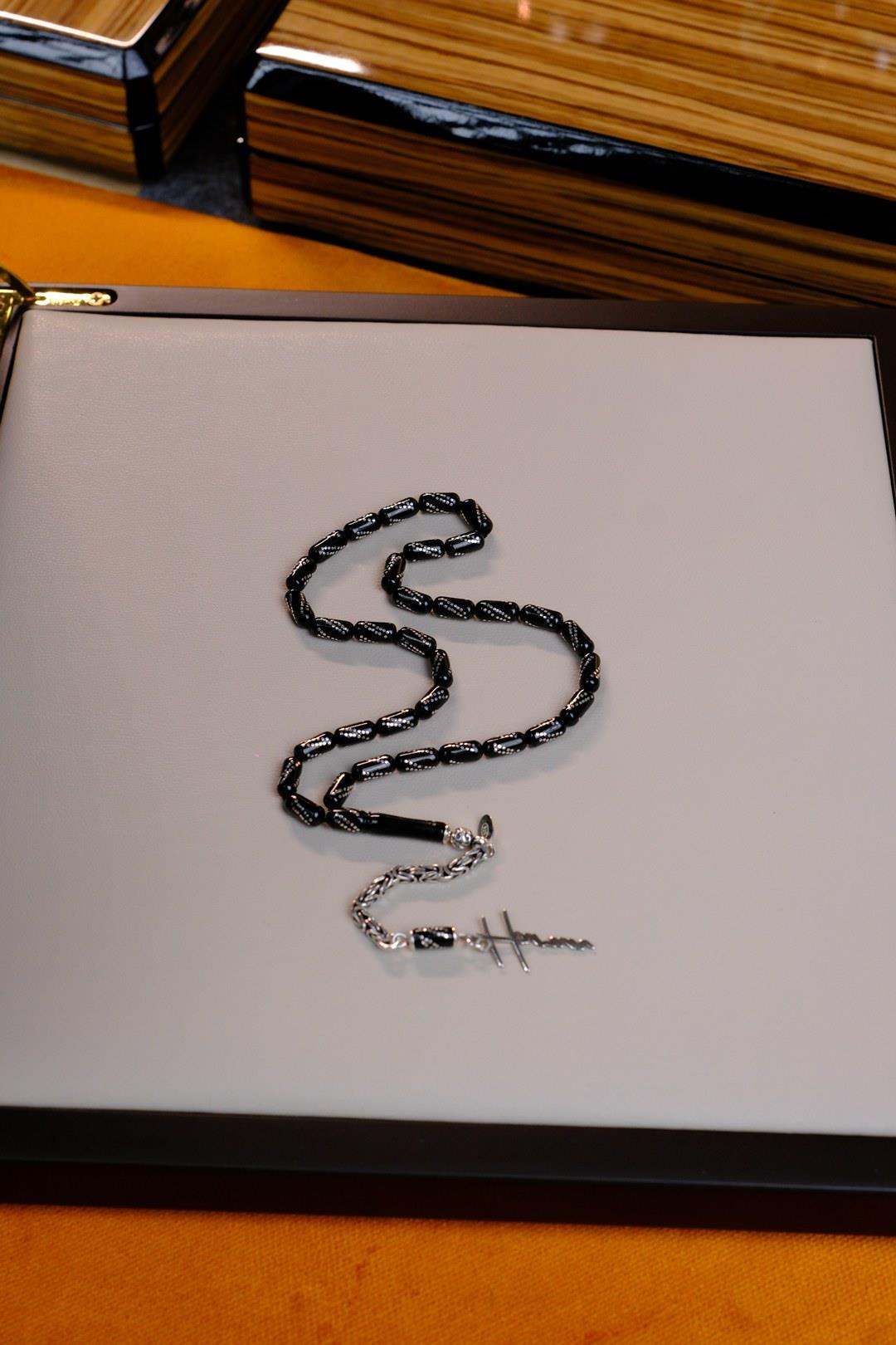 Kişiye Özel İsimli Gümüş İşlemeli Tasarım Erzurum Oltu Taşı Tesbih