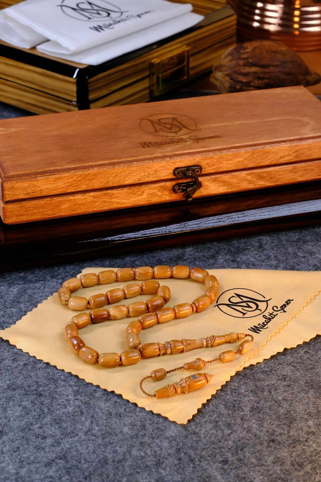 Master Mücahit Şener Otantik Oyma Serisi Kapsül Kesim Kuka Tesbih