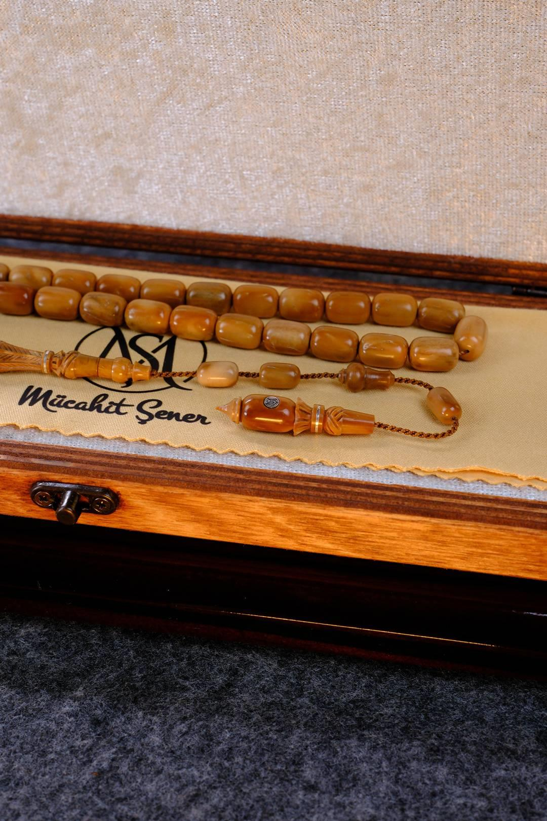 Master Mücahit Şener Otantik Oyma Serisi Kapsül Kesim Kuka Tesbih