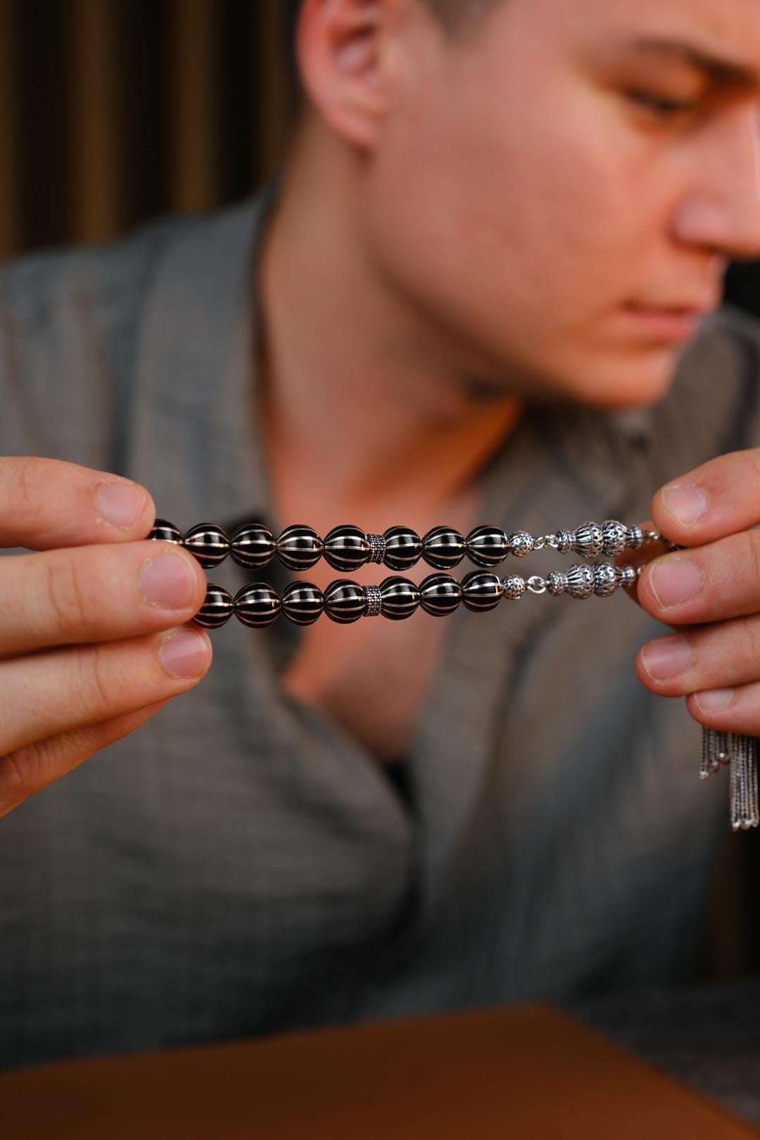 Master Ömer Aktaş Erzurum Oltu Taşı Karpuz Yarma Zaza Tesbih