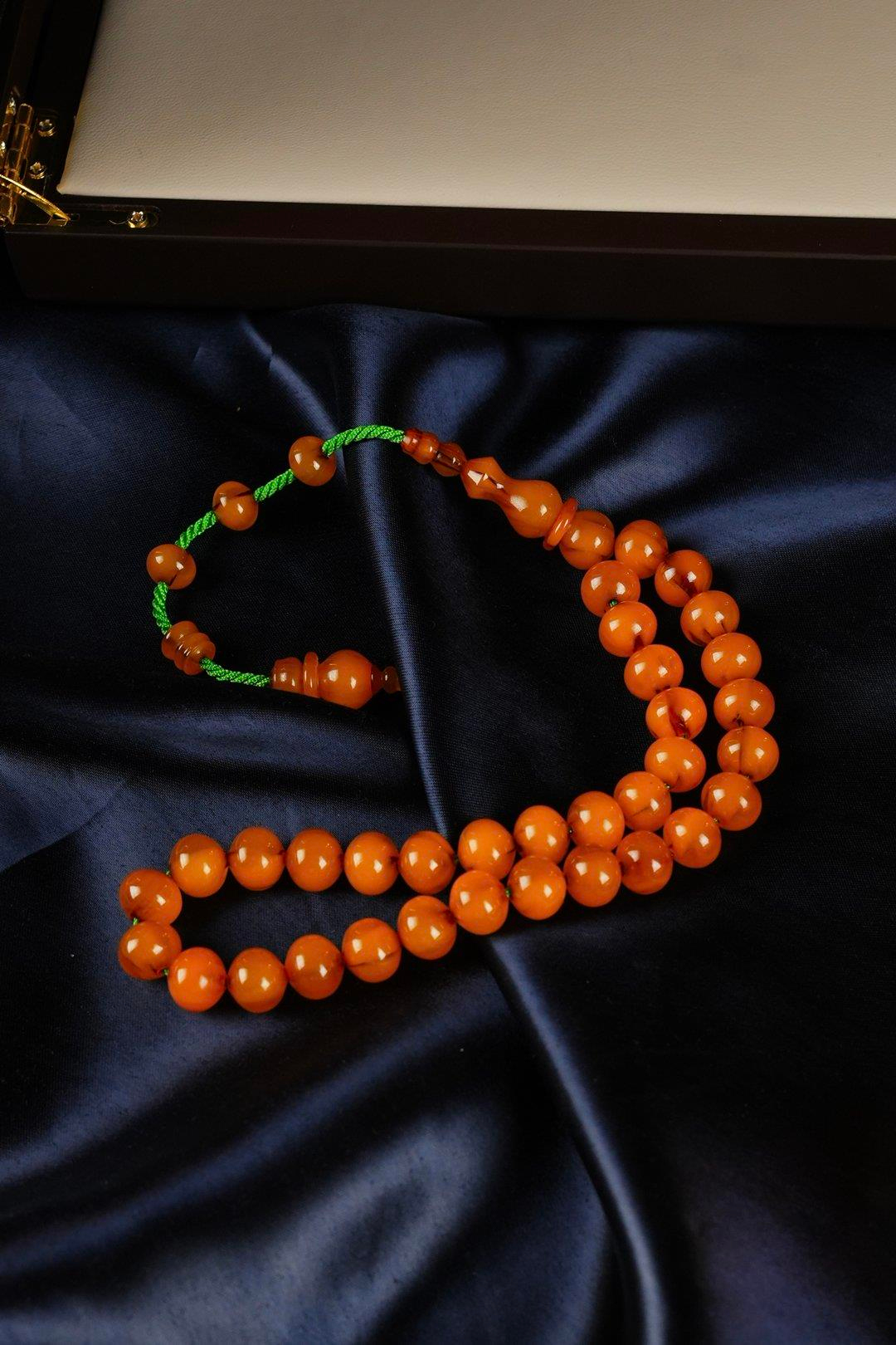 Master Sinan Bülbül Üst Düzey Koleksiyonluk Eski Osmanlı Sıkma Kehribar Tesbih (Antique Faturan Amber Beads فاتوران عنبر خرز عتيق)