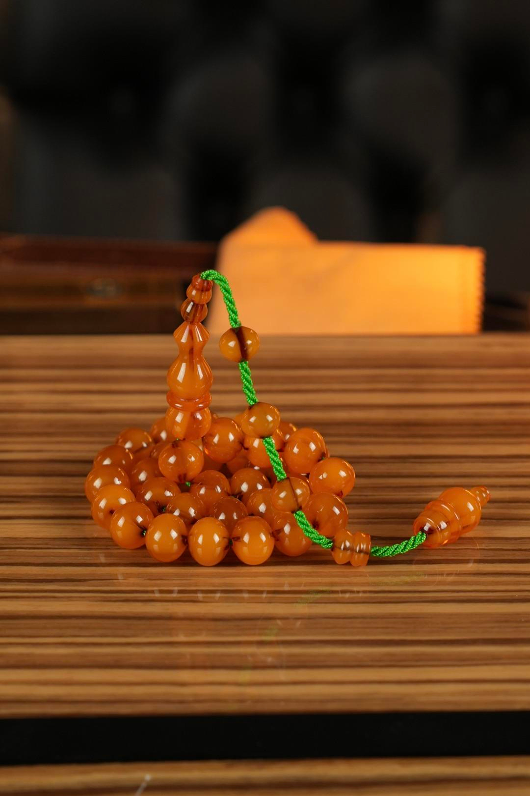 Master Sinan Bülbül Üst Düzey Koleksiyonluk Eski Osmanlı Sıkma Kehribar Tesbih (Antique Faturan Amber Beads فاتوران عنبر خرز عتيق)