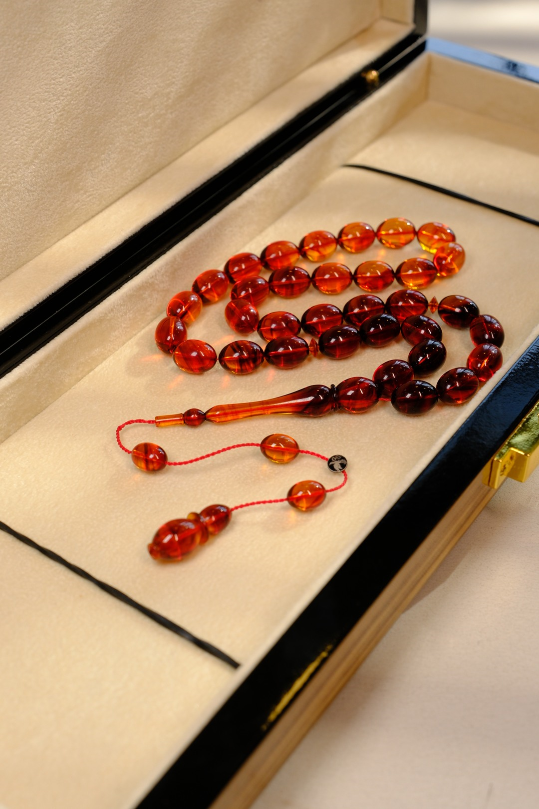 Master Ümit Demir Eski Osmanlı Sıkma Tirbuşon Obje Koleksiyonluk Tesbih (Antique Faturan Amber Beads فاتوران عنبر خرز عتيق)