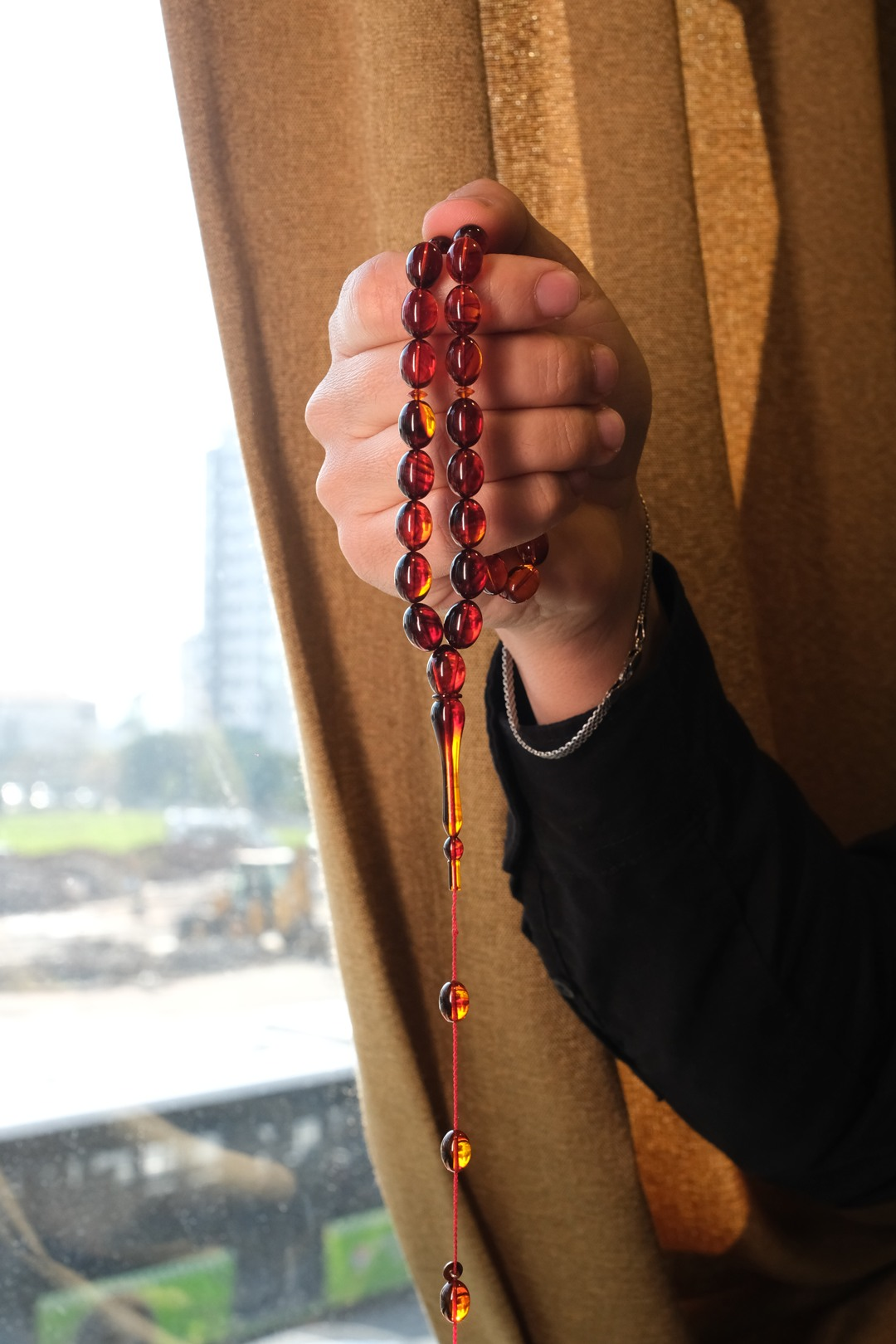 Master Ümit Demir Eski Osmanlı Sıkma Tirbuşon Obje Koleksiyonluk Tesbih (Antique Faturan Amber Beads فاتوران عنبر خرز عتيق)