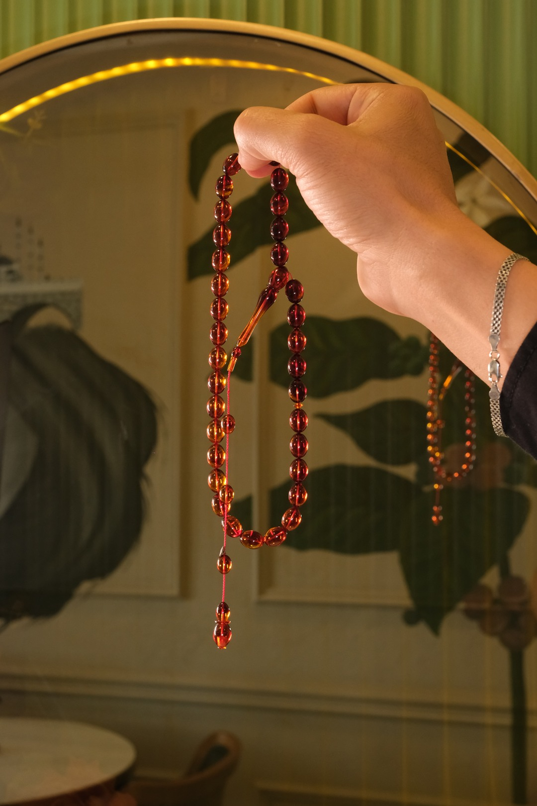 Master Ümit Demir Eski Osmanlı Sıkma Tirbuşon Obje Koleksiyonluk Tesbih (Antique Faturan Amber Beads فاتوران عنبر خرز عتيق)