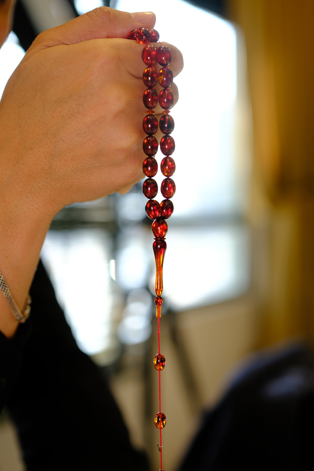 Master Ümit Demir Eski Osmanlı Sıkma Tirbuşon Obje Koleksiyonluk Tesbih (Antique Faturan Amber Beads فاتوران عنبر خرز عتيق)