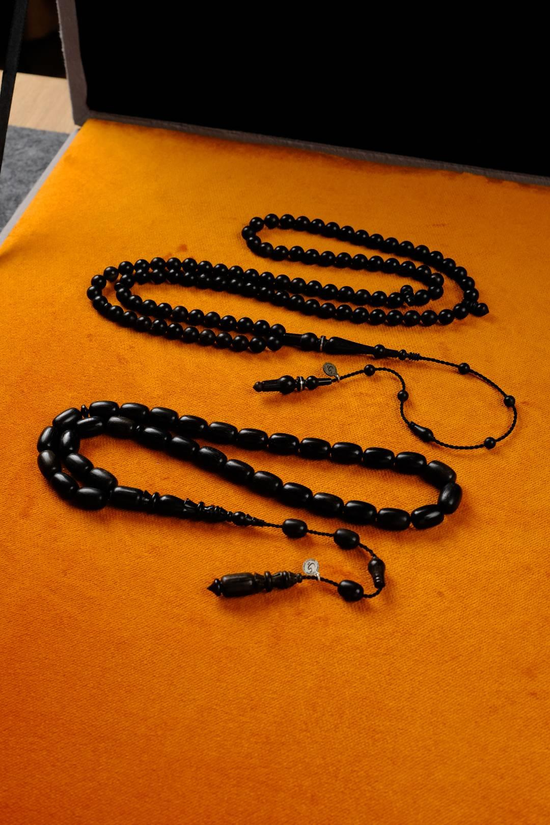 Master Yusuf Cevher Abanoz Ağacı Koleksiyonluk Tesbih (2li Set)