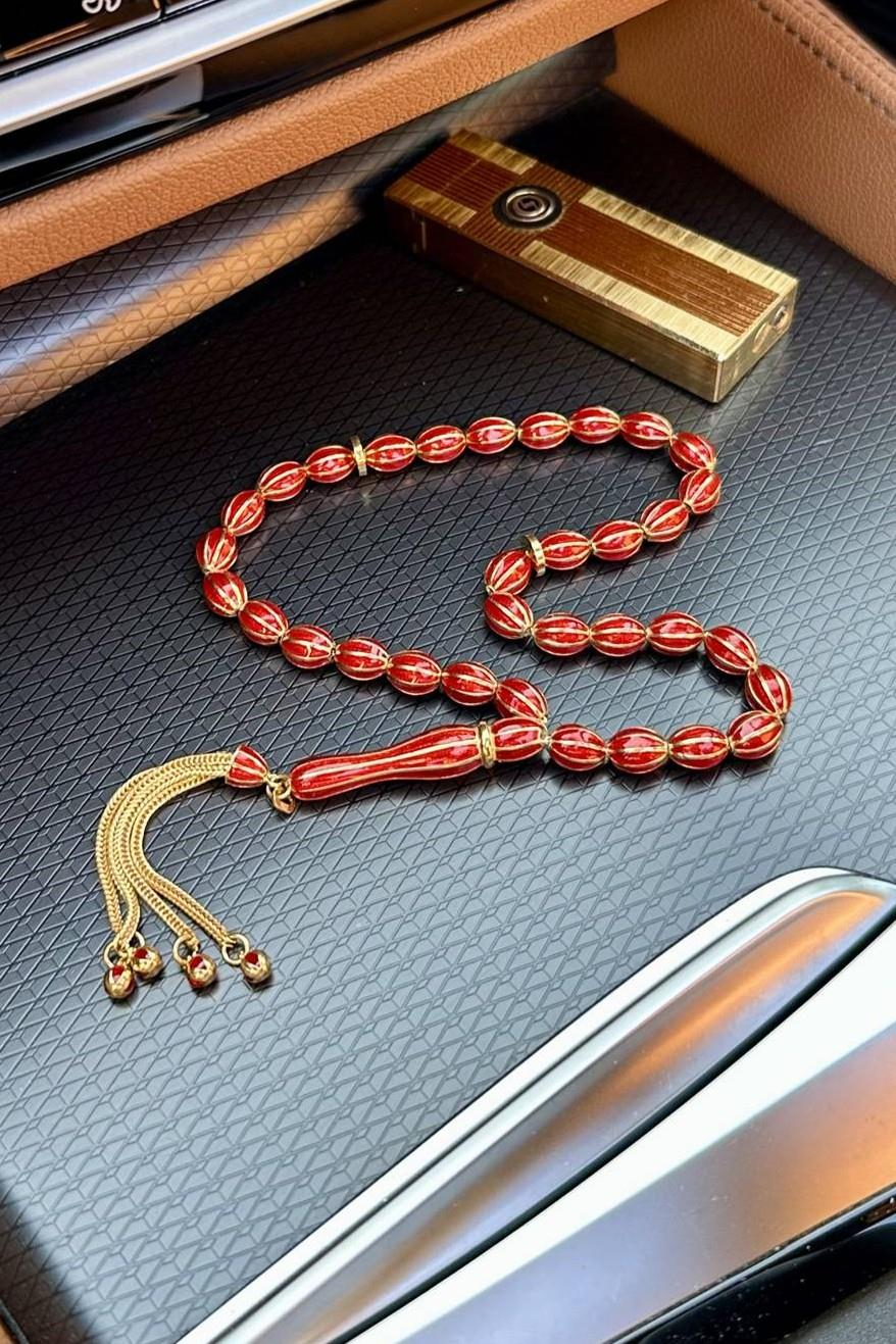 Mine İşlemeli Full Gümüş Tasarım Tesbih