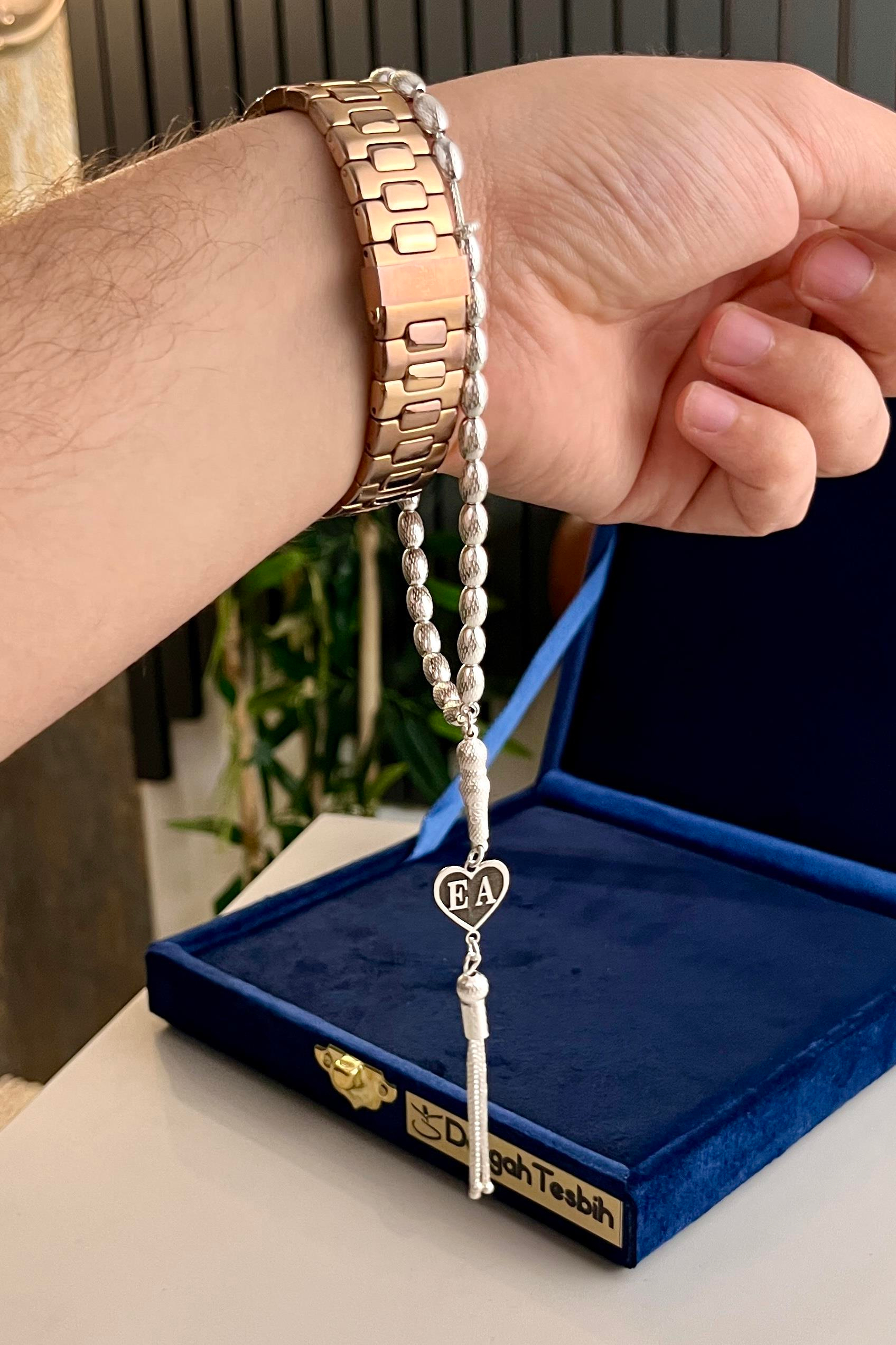 New Model İsimli Gümüş Bilek Boy Basic Tesbih 