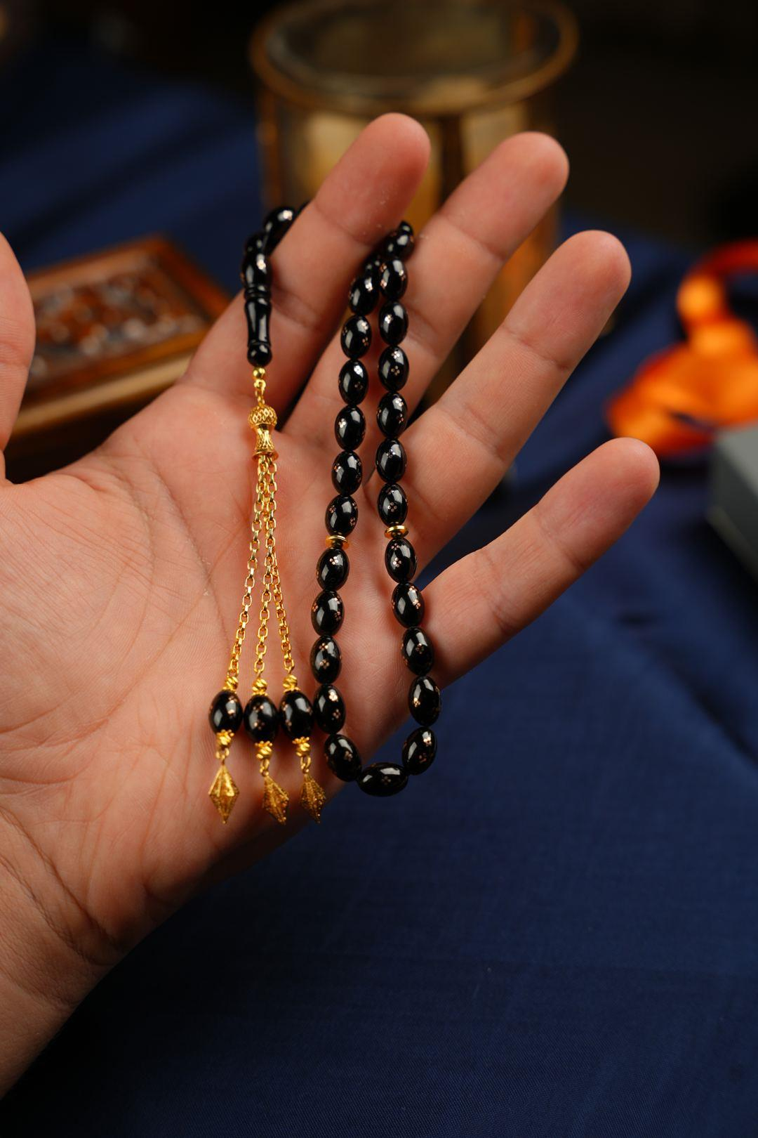 Orjinal Altın İşleme ve Altın Püskül Tasarım Erzurum Oltu Taşı Tesbih