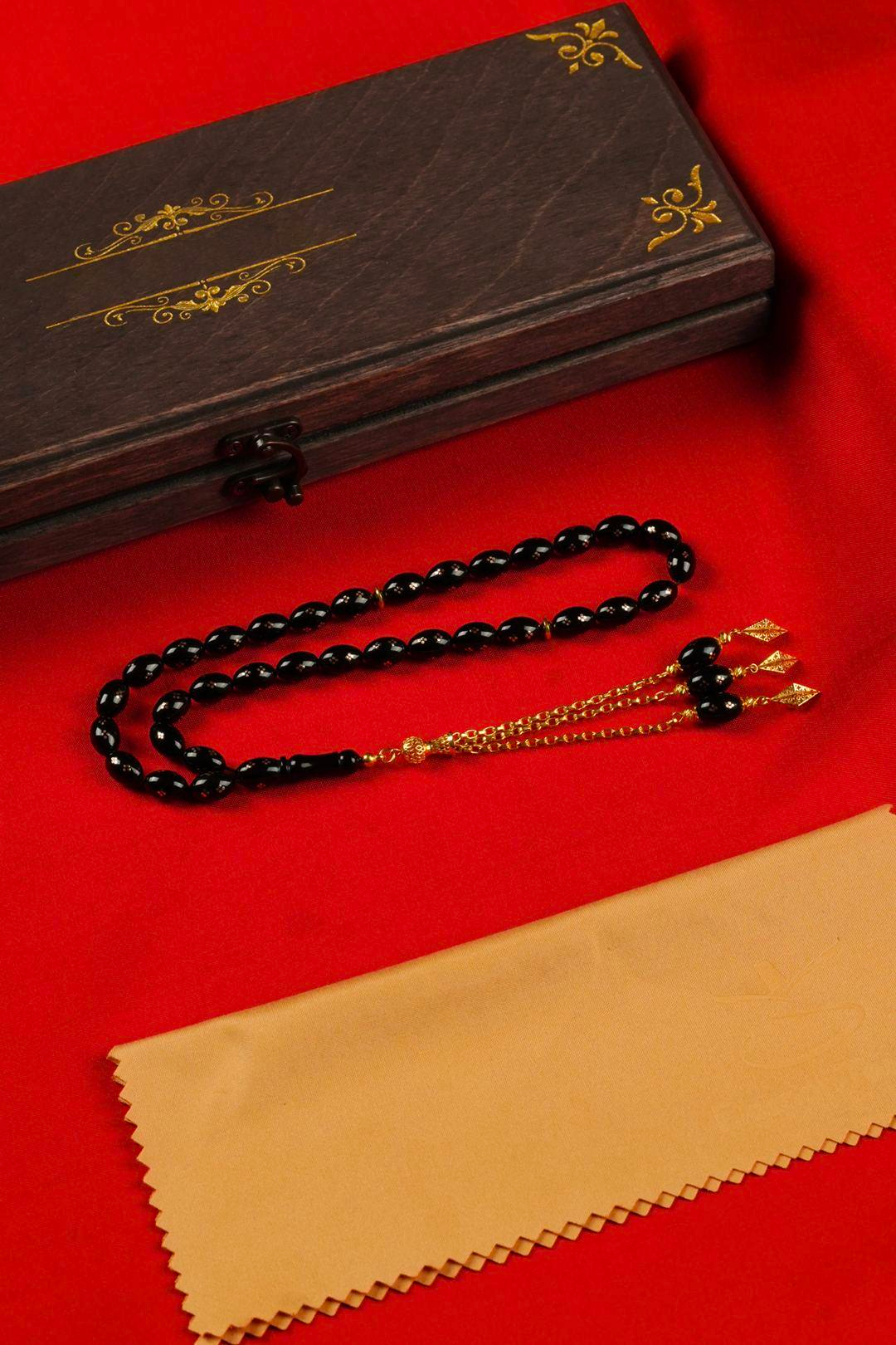 Orjinal Altın İşleme ve Altın Püskül Tasarım Erzurum Oltu Taşı Tesbih