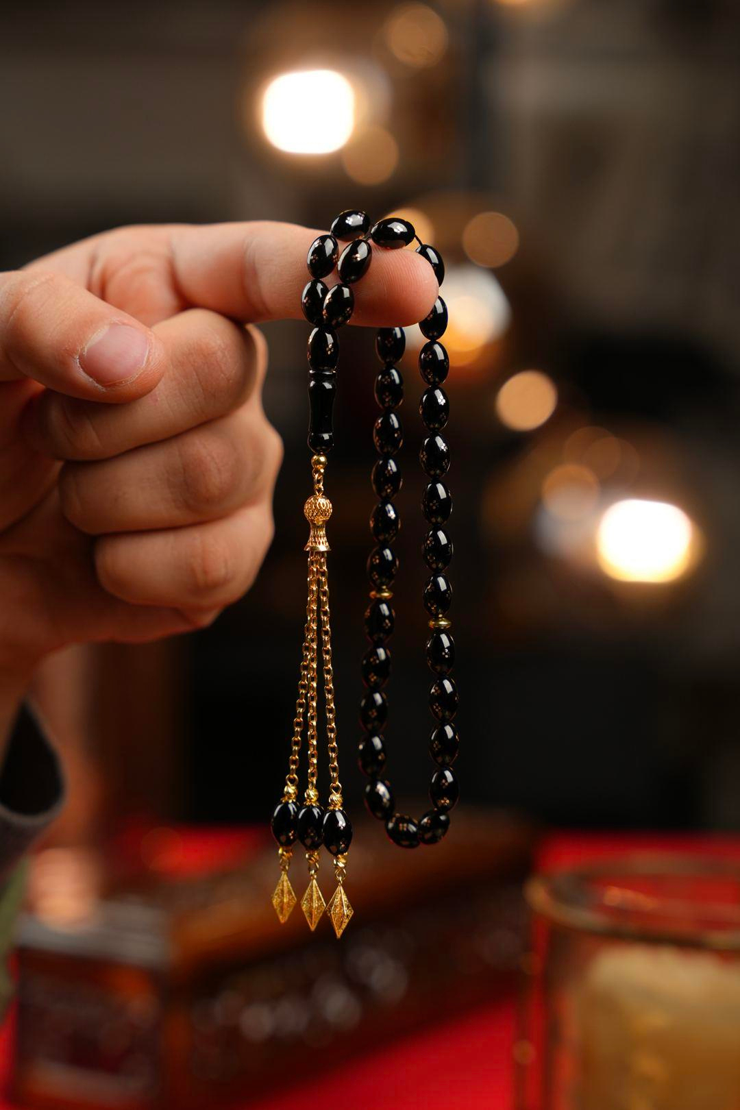 Orjinal Altın İşleme ve Altın Püskül Tasarım Erzurum Oltu Taşı Tesbih