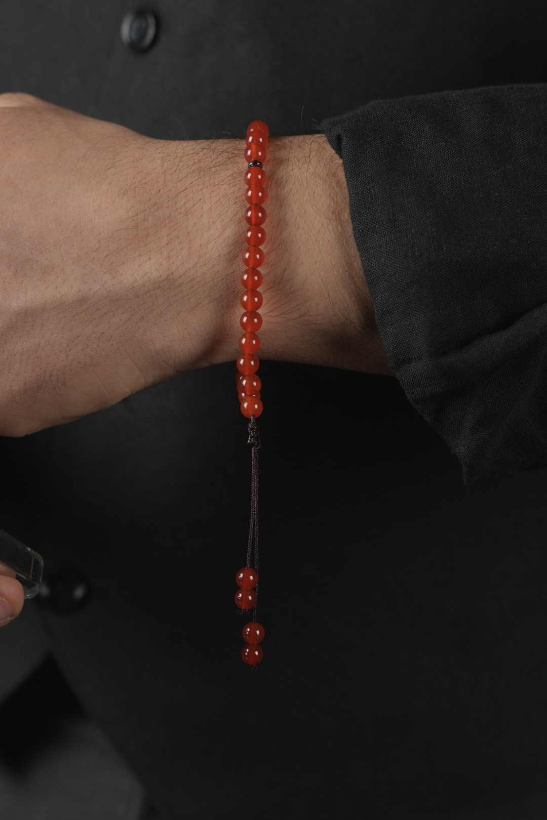 Orjinal Doğal Akik Taşı 33lü Bileklik Tesbih