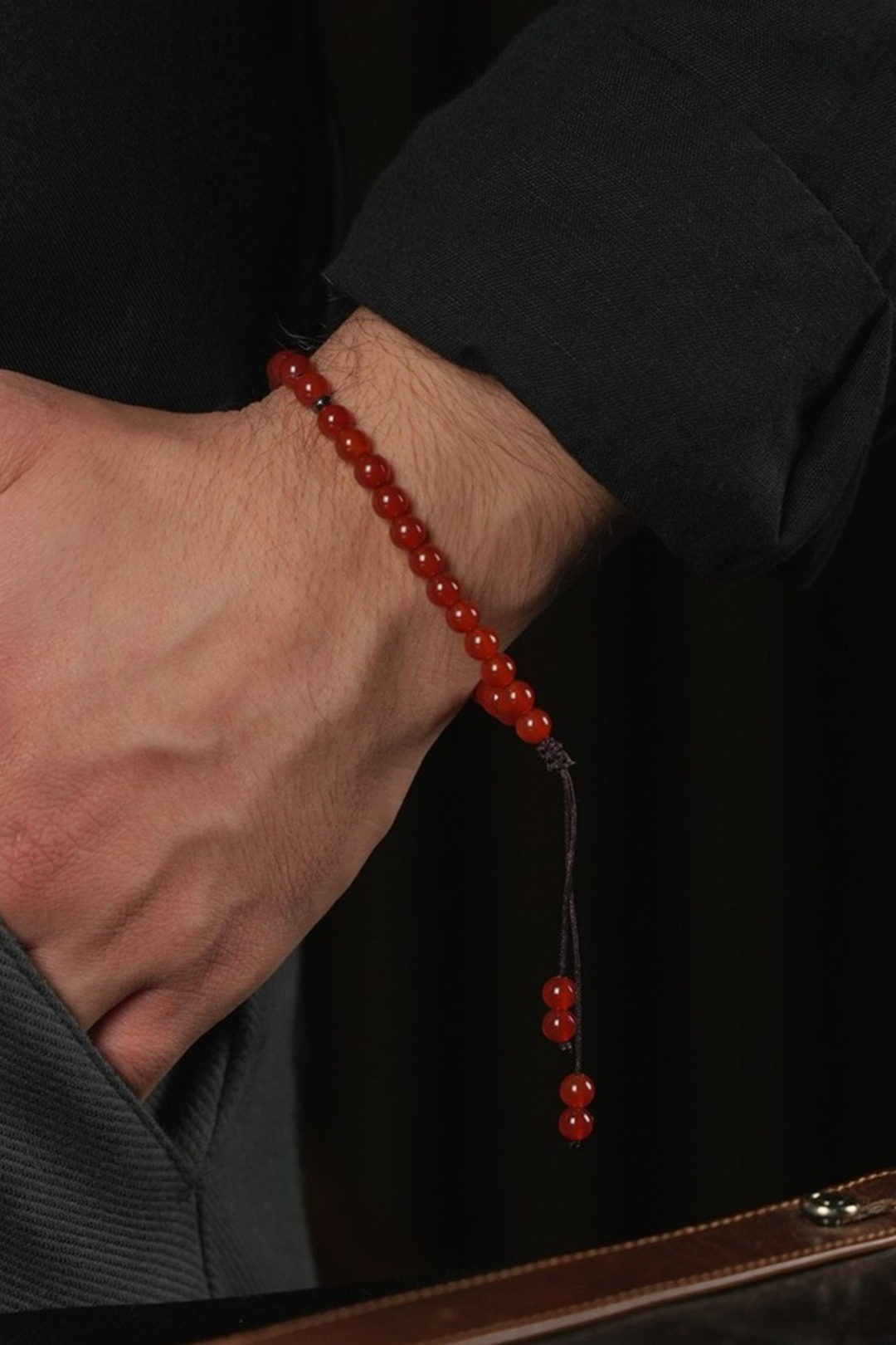 Orjinal Doğal Akik Taşı 33lü Bileklik Tesbih