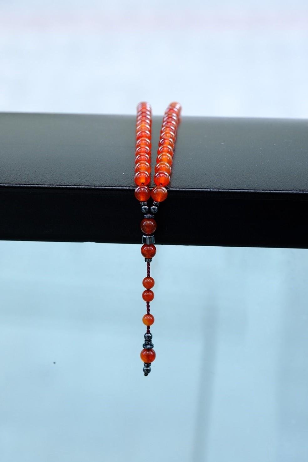 Orjinal Doğal  Akik Taşı Tesbih