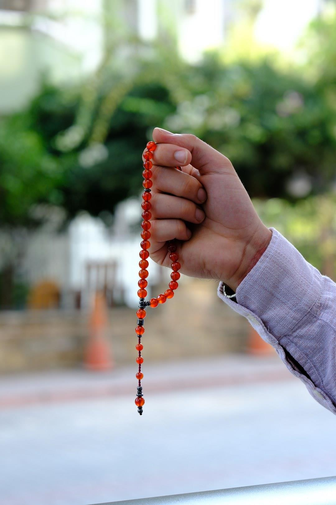 Orjinal Doğal  Akik Taşı Tesbih