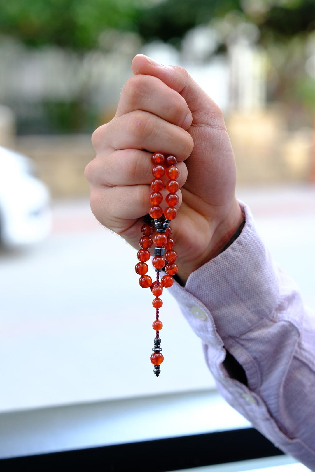 Orjinal Doğal  Akik Taşı Tesbih