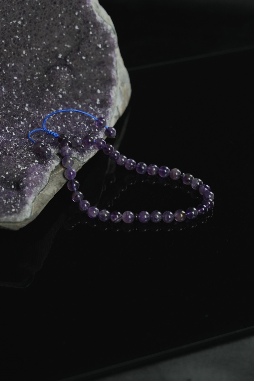 Orjinal Doğal Ametist Taşı 33lü Bileklik Tesbih