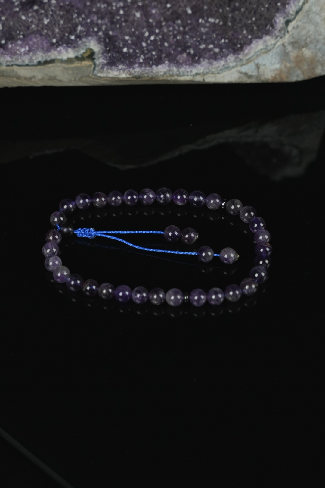 Orjinal Doğal Ametist Taşı 33lü Bileklik Tesbih