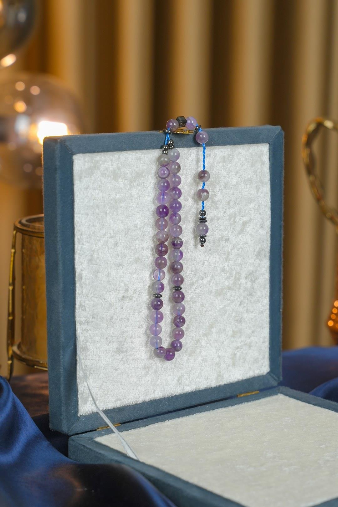 Orjinal Doğal Ametist Taşı Tesbih