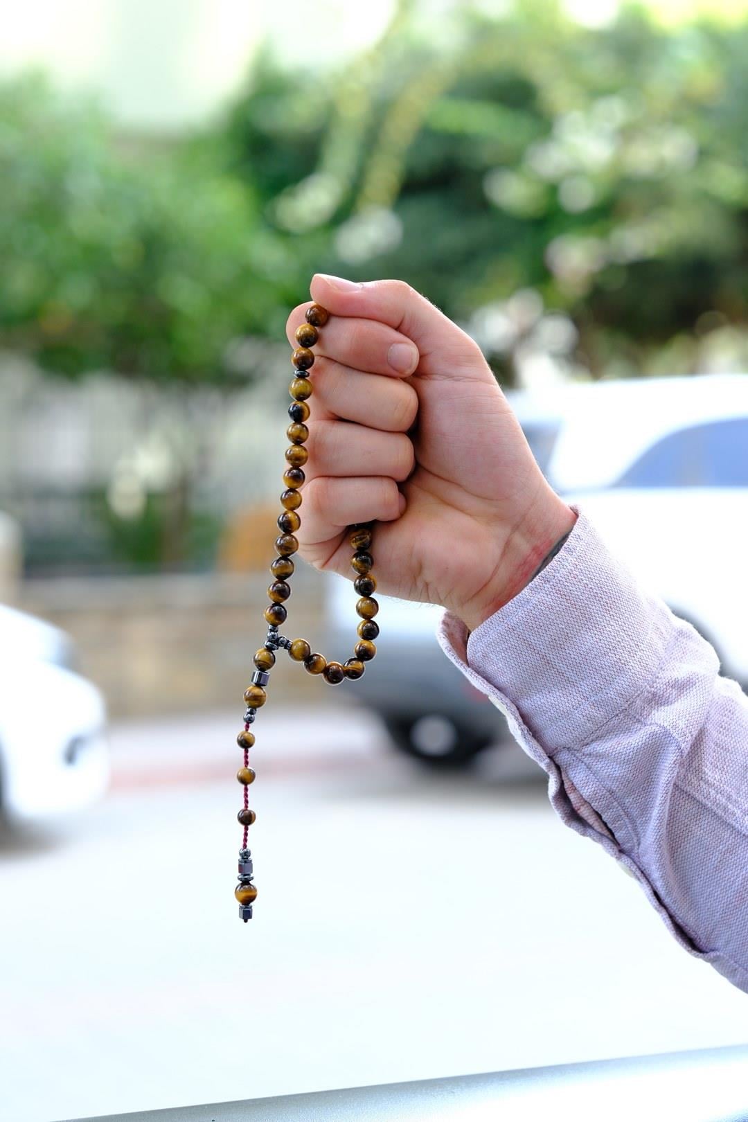 Orjinal Doğal Kaplan Gözü Tesbih