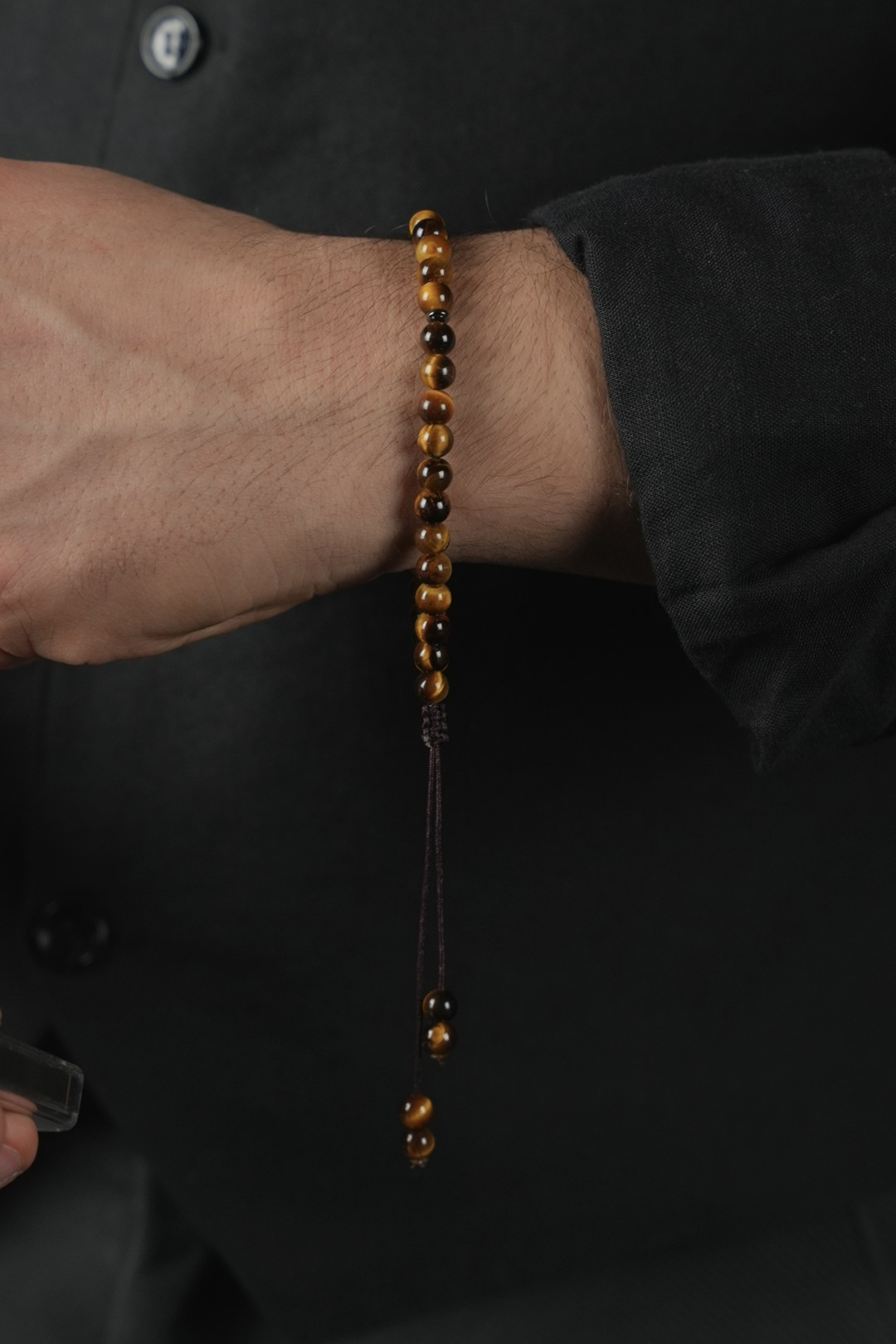 Orjinal Doğal Kaplan Gözü 33lü Bileklik Tesbih