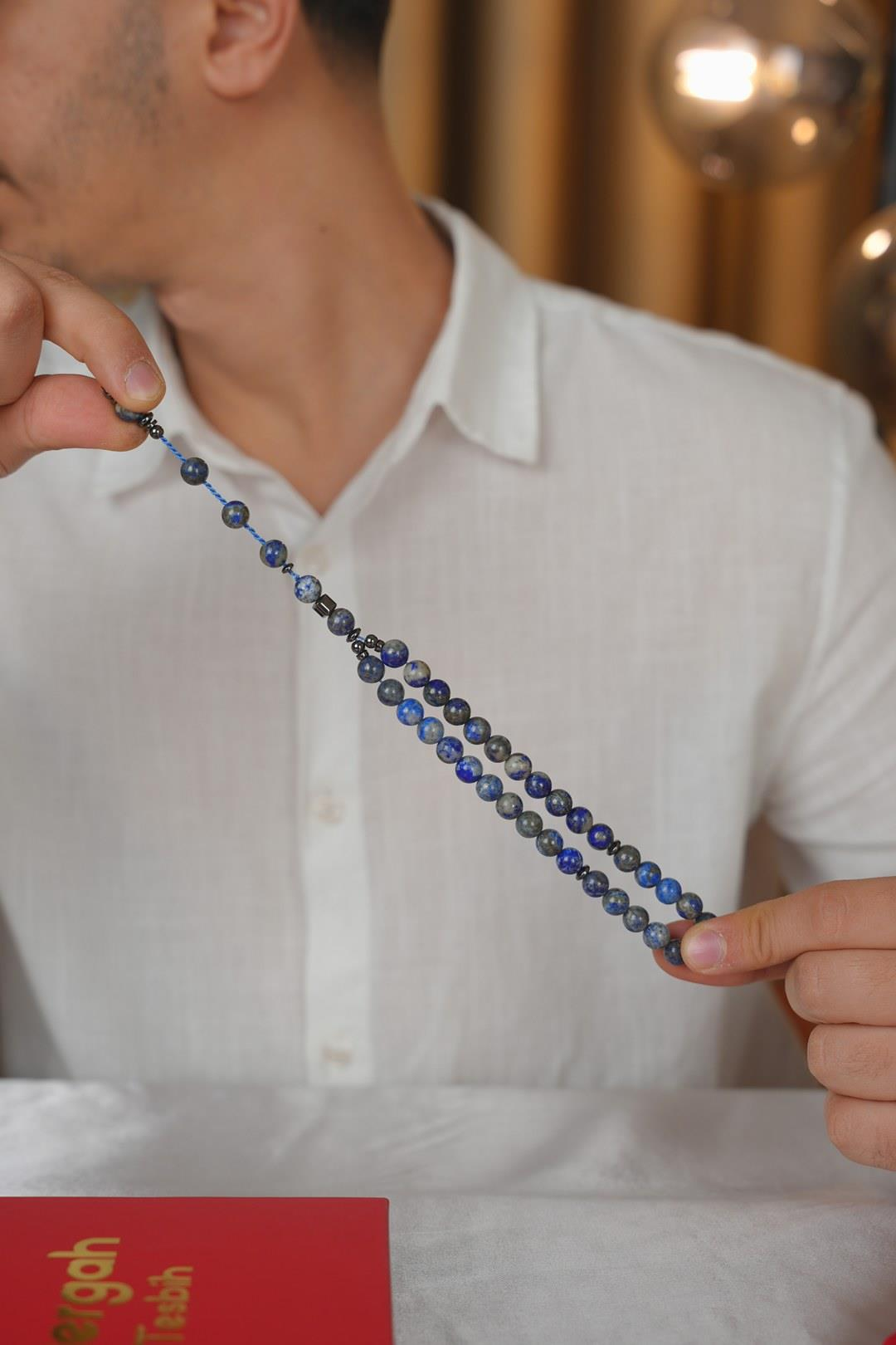 Orjinal Doğal Lapis Lazuli Taşı Tesbih