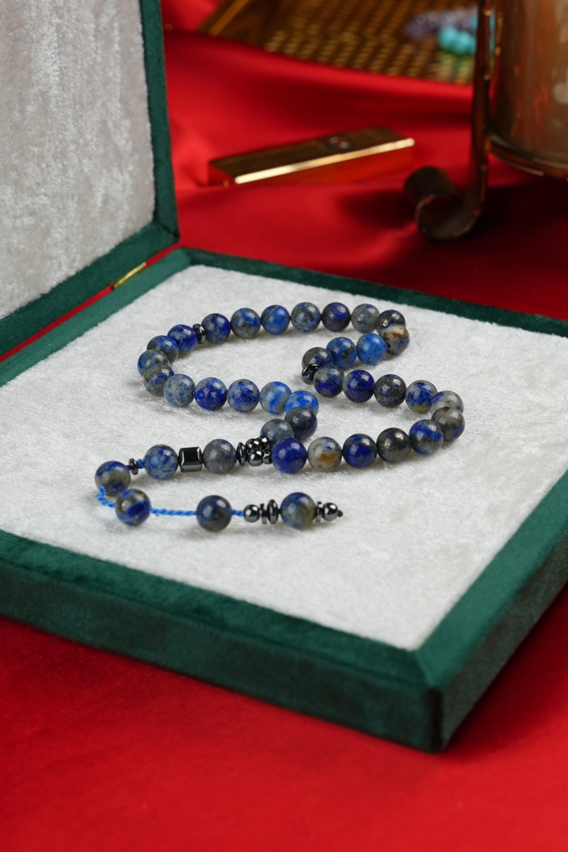 Orjinal Doğal Lapis Lazuli Taşı Tesbih