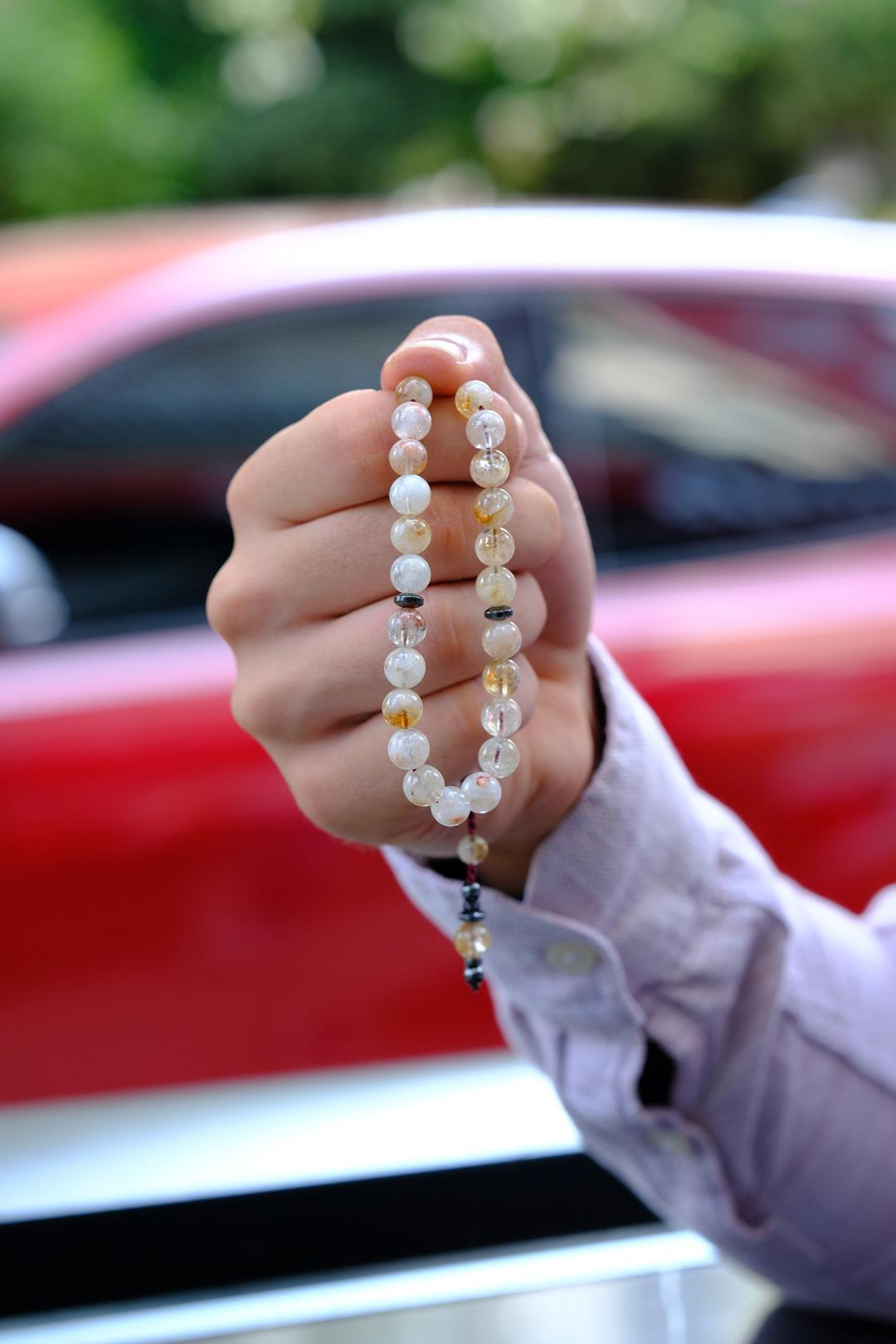 Orjinal Doğal Sitrin Taşı Tesbih