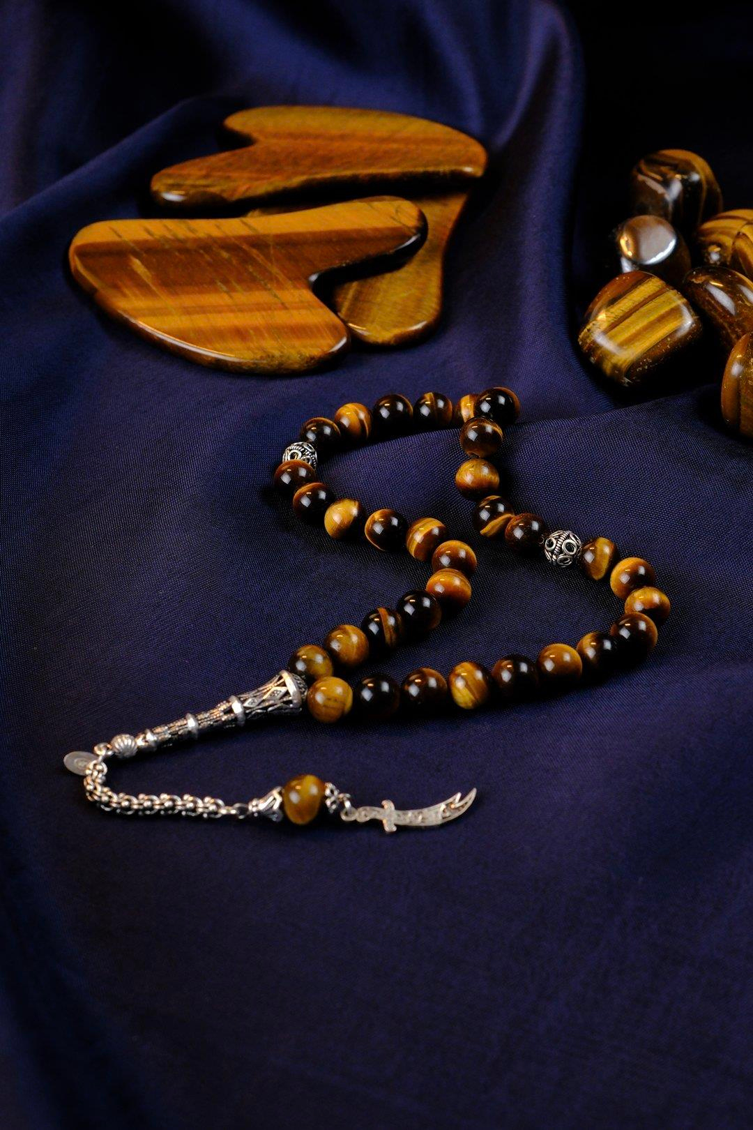 Orjinal Kaplan Gözü Gümüş Zülfikar  Tasarım Tesbih