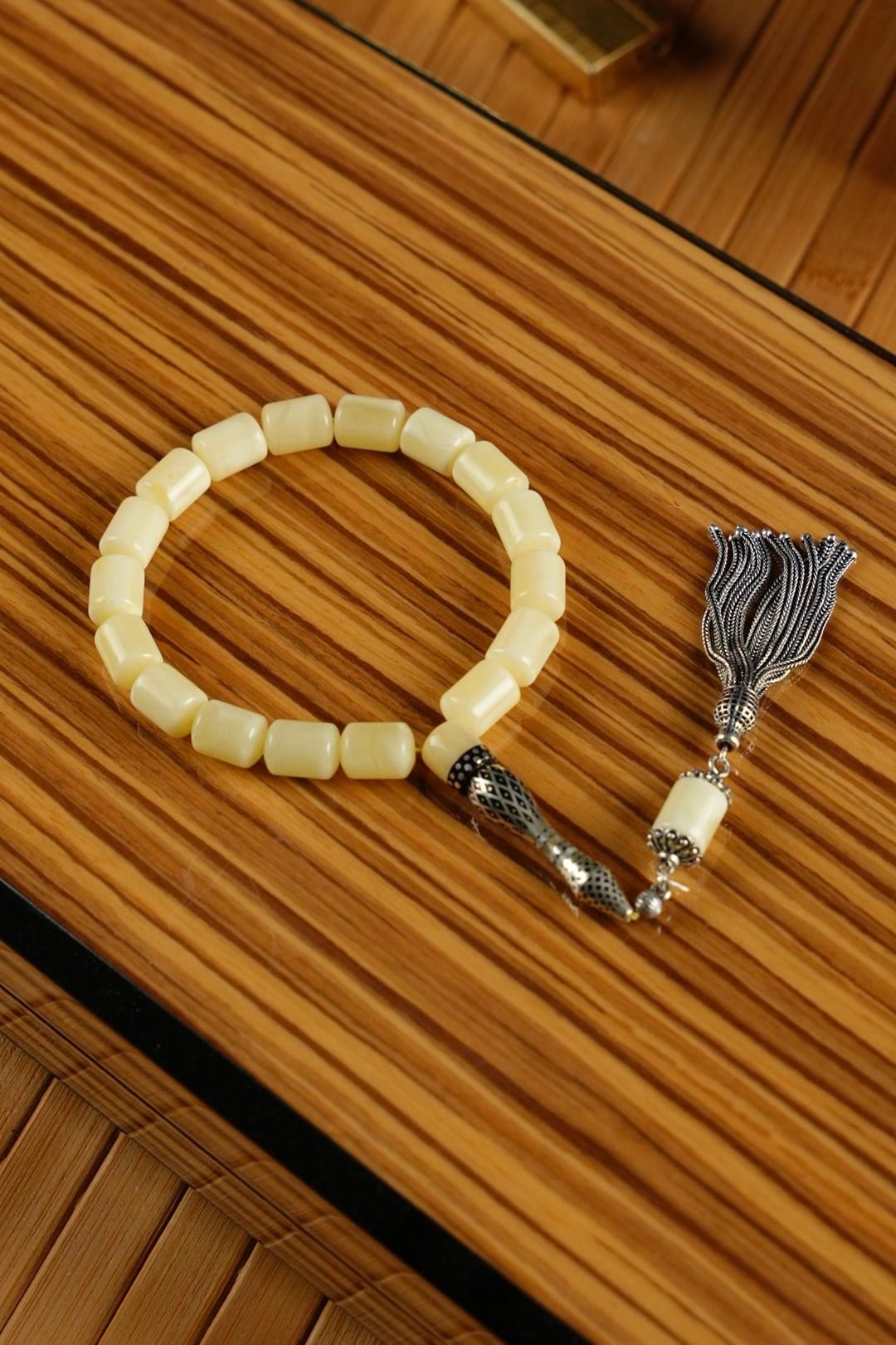 Özel Nakkaş İmame Tasarım Efe Maskot Damla Kehribar Tesbih (Amber), (مسبحة قطرة كهريبار)