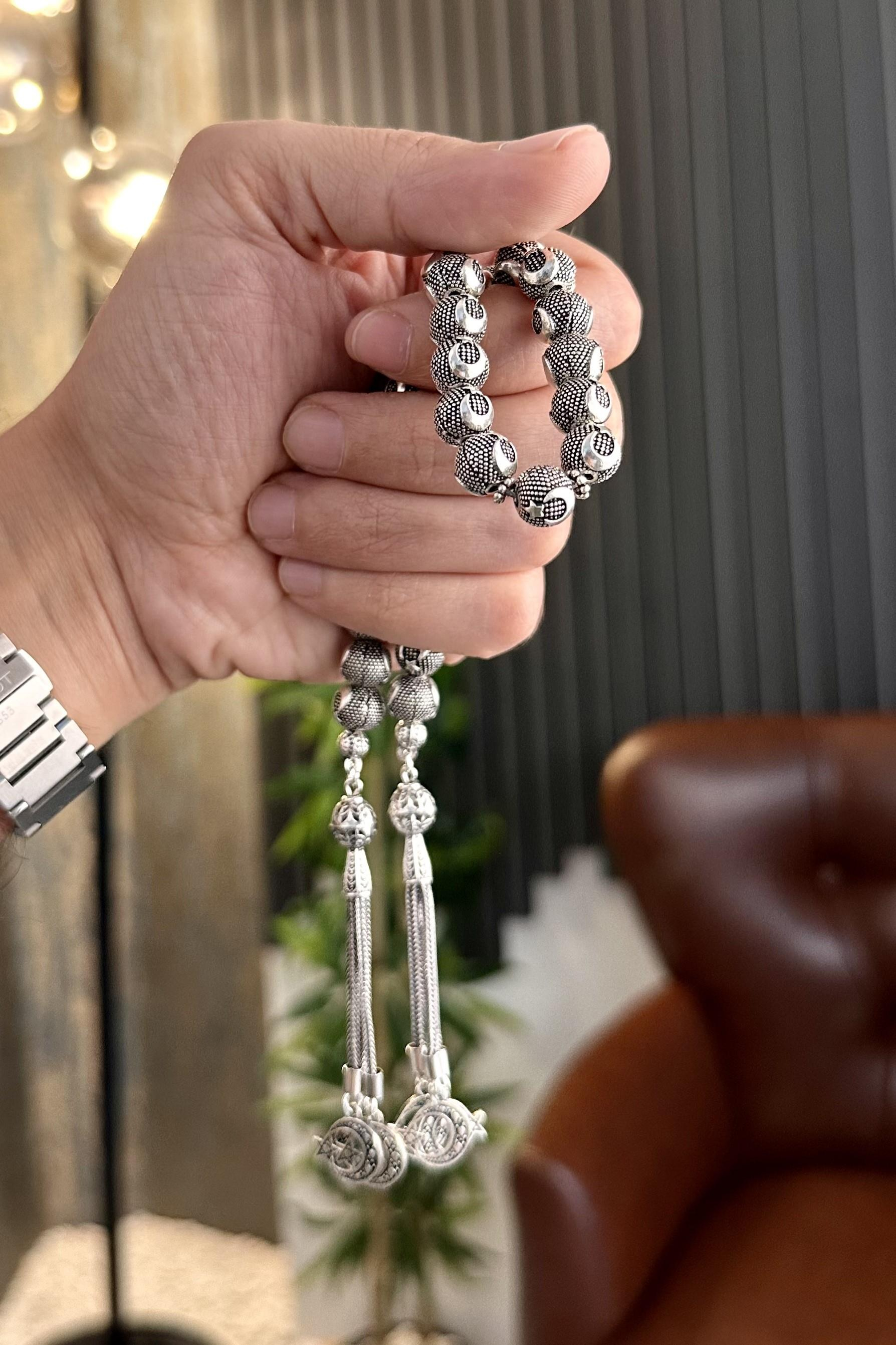 Özel Tasarım  Ay Yıldız 33Lü Zaza Tesbih 